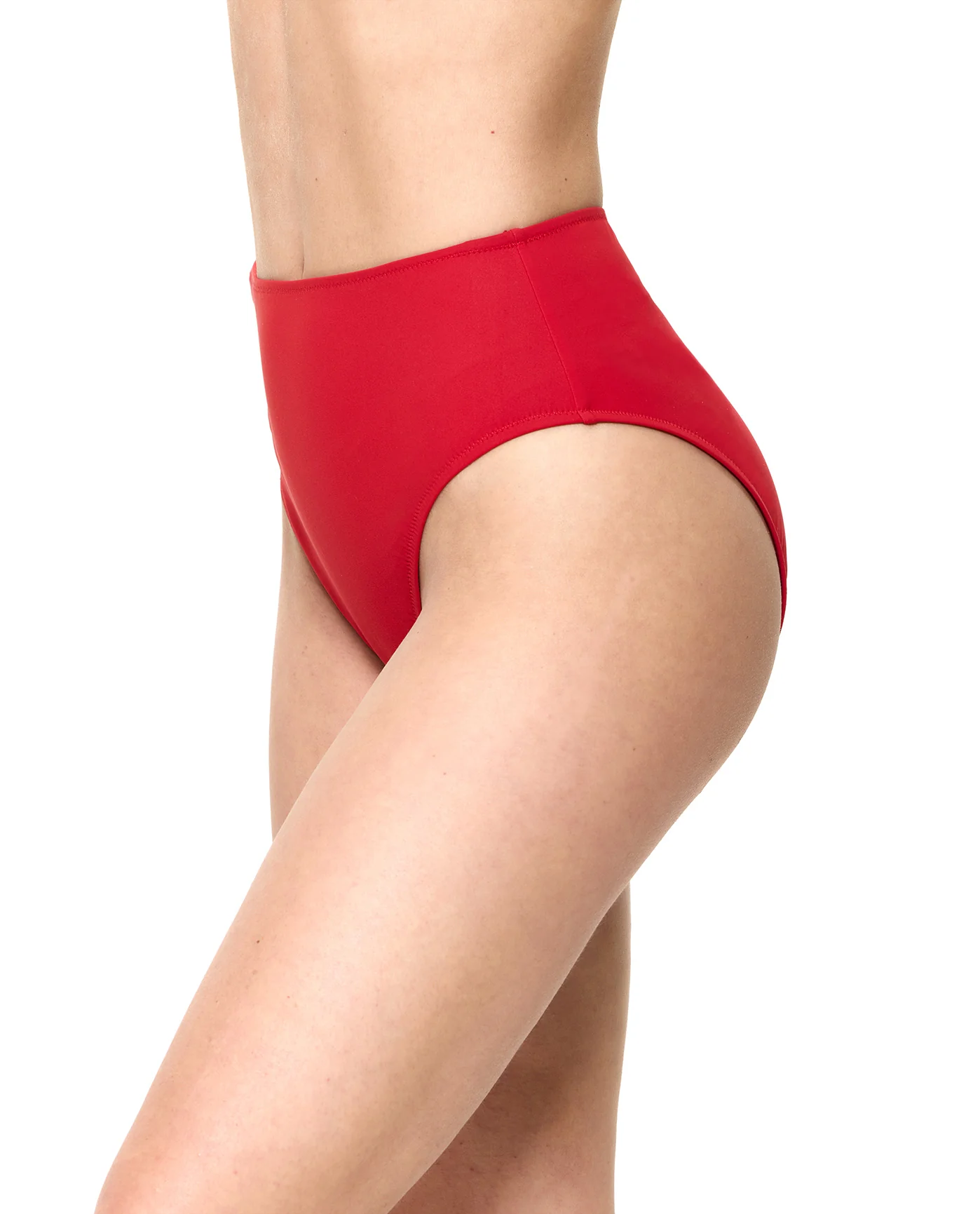Modern Muse High Waist Bikini Bottom-Red - Image 3
