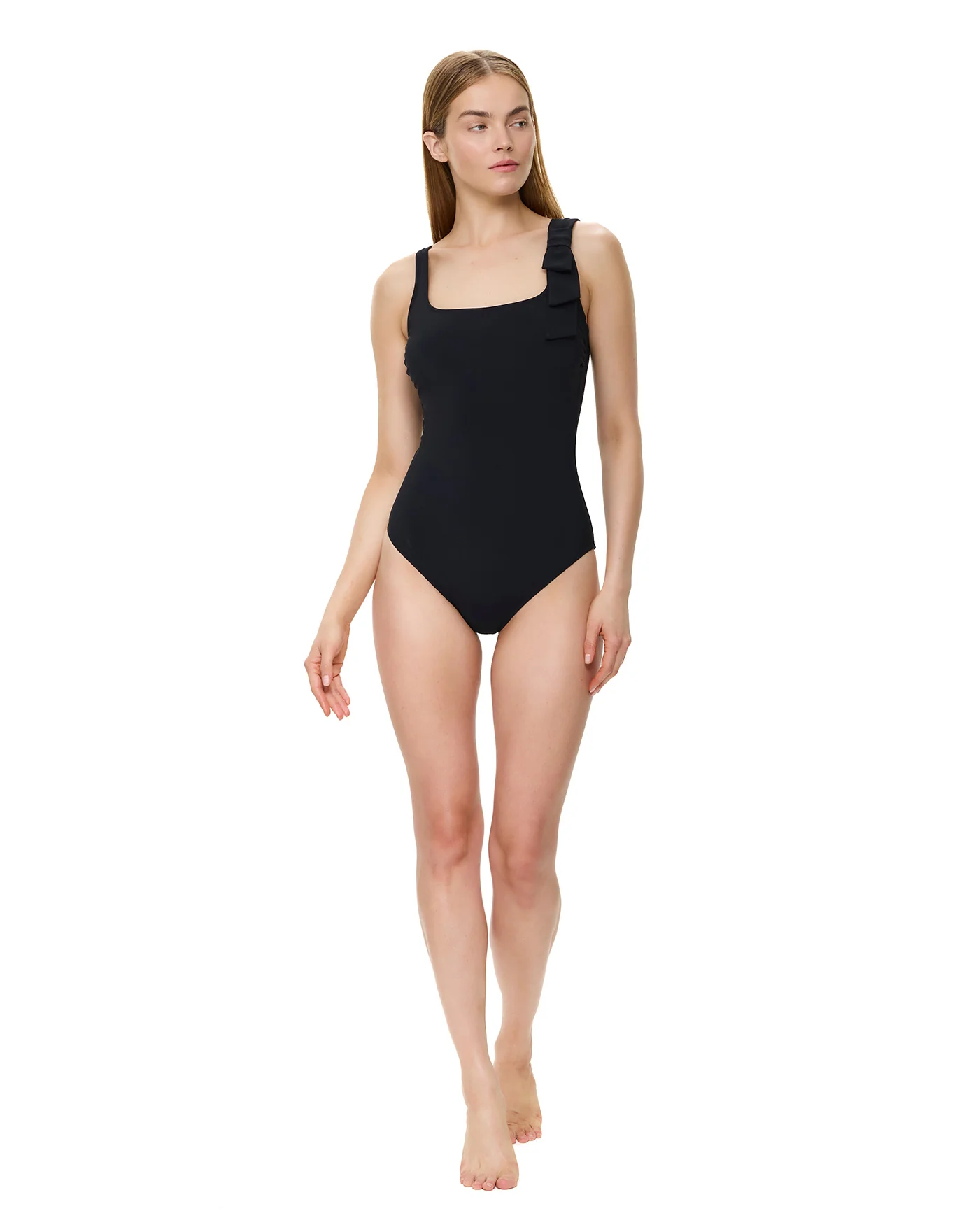 Modern Muse Square Neck One Piece-Black - Image 4