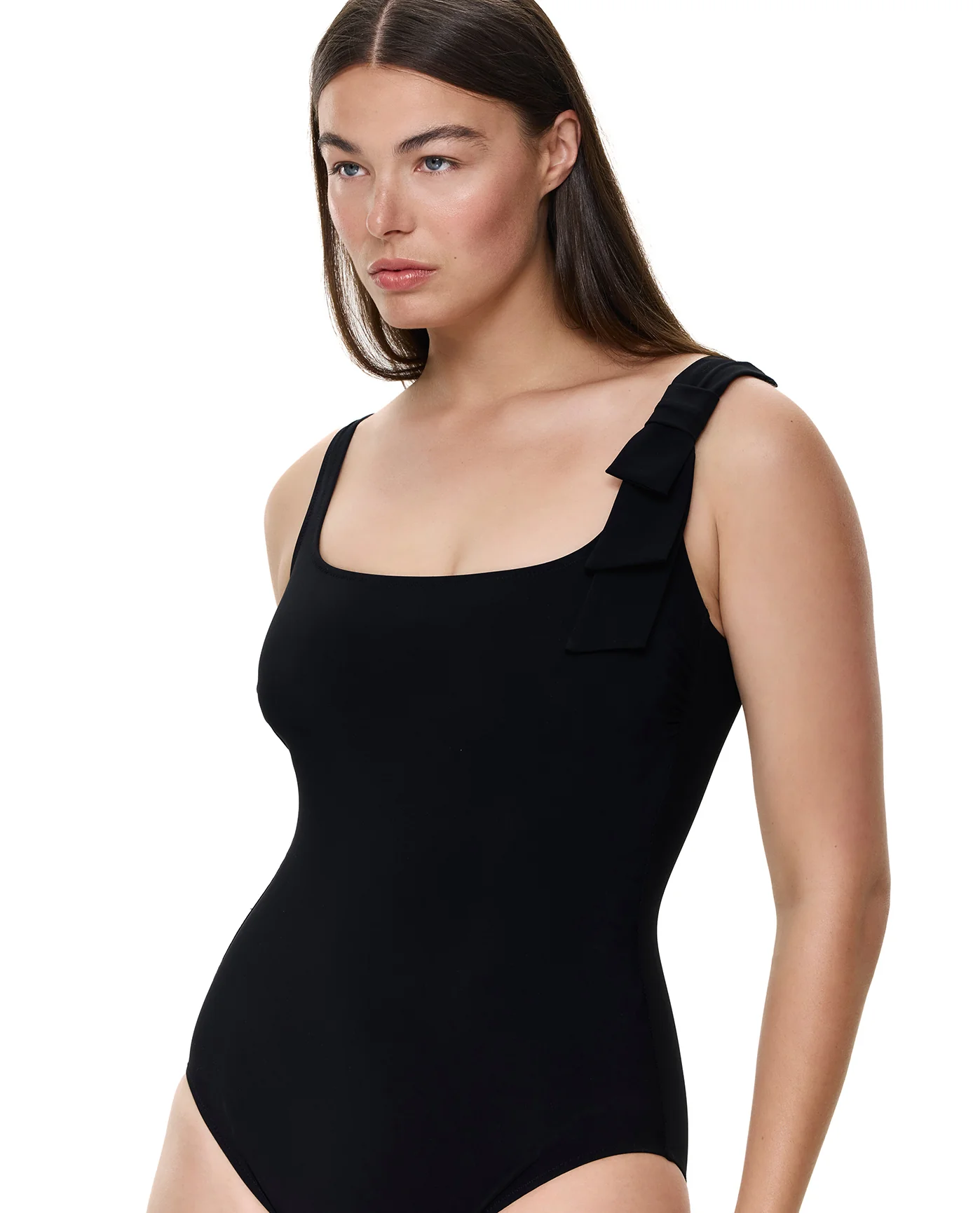 Modern Muse Square Neck One Piece-Black - Image 9