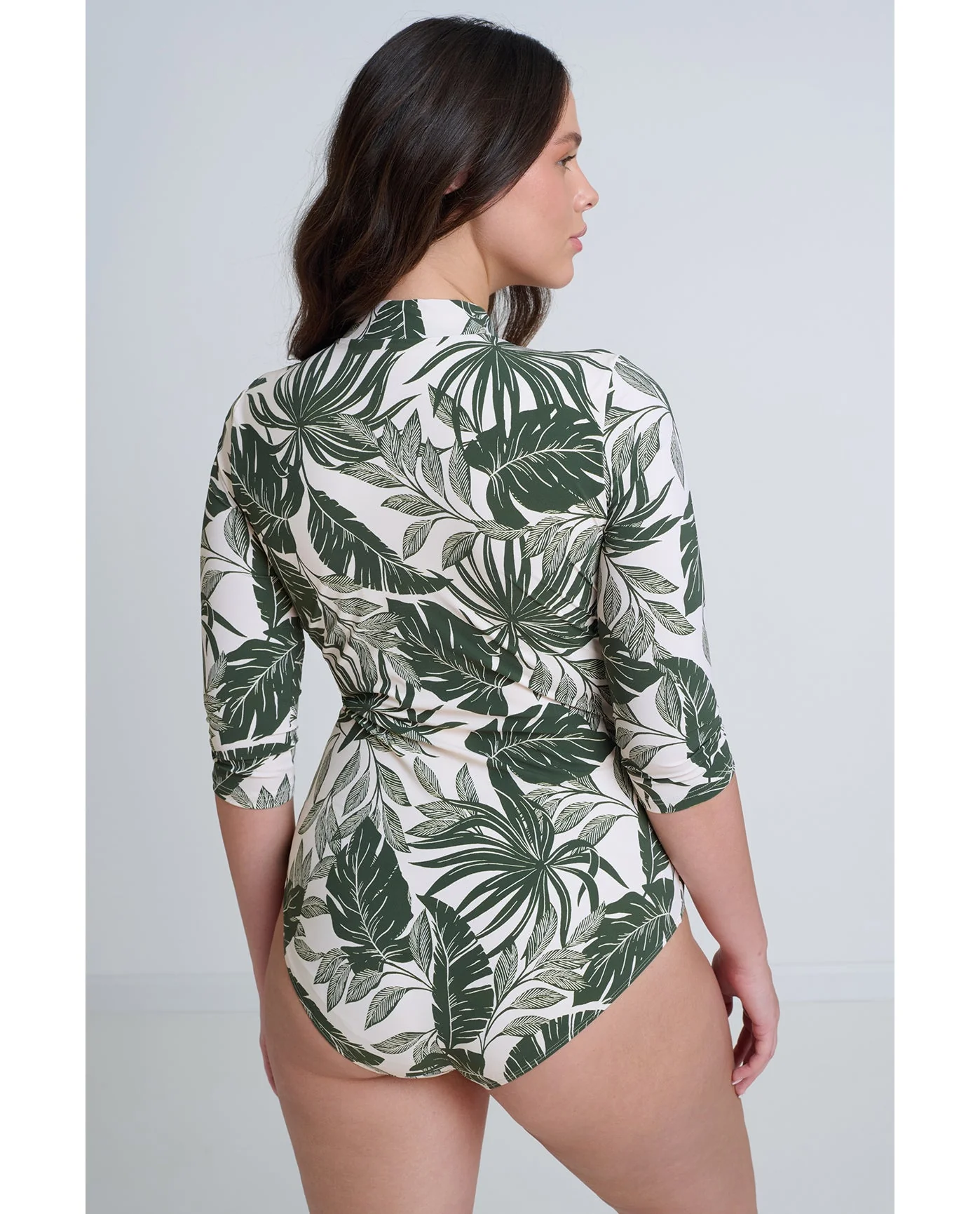 Modest 3/4 Sleeve One Piece Rashguard - Image 2