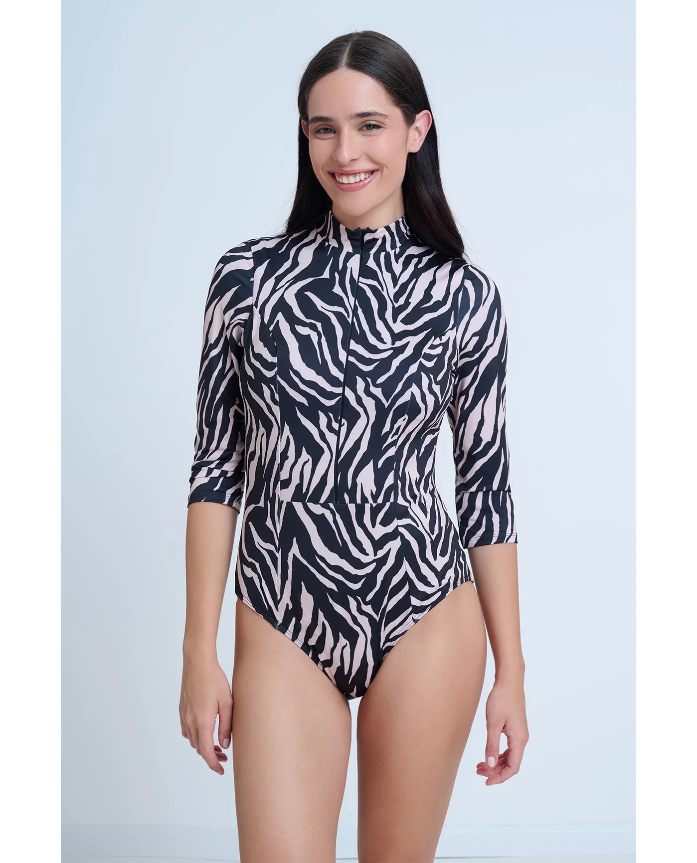 Modest 3/4 Sleeve One Piece Rashguard