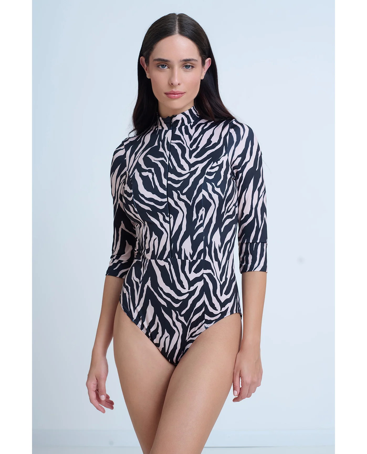 Modest 3/4 Sleeve One Piece Rashguard - Image 3