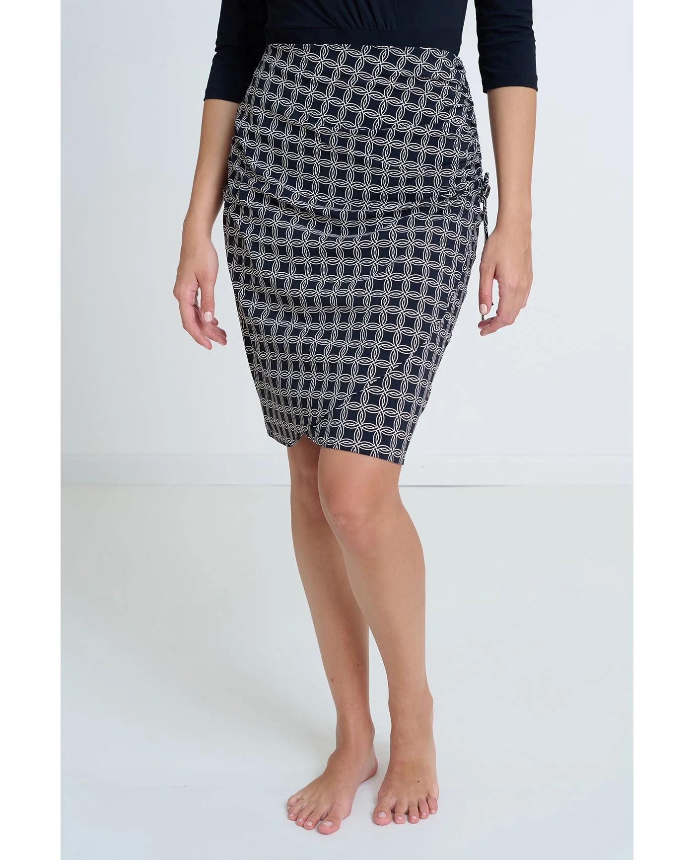 Modest Surplice Skirt with Side Shirring