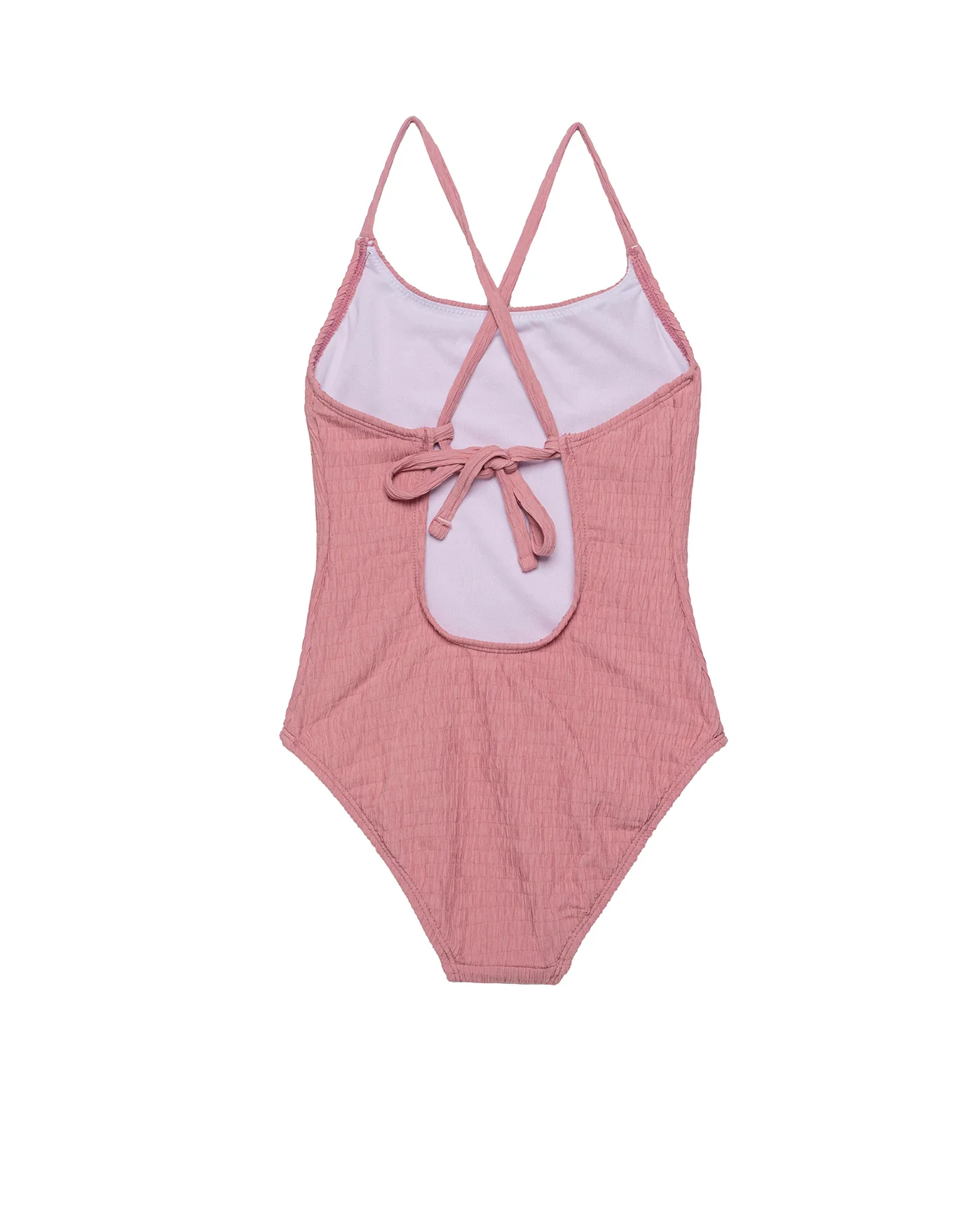 Neapolitan Textured Criss Cross Back Adjustable One Piece-Pink - Image 2
