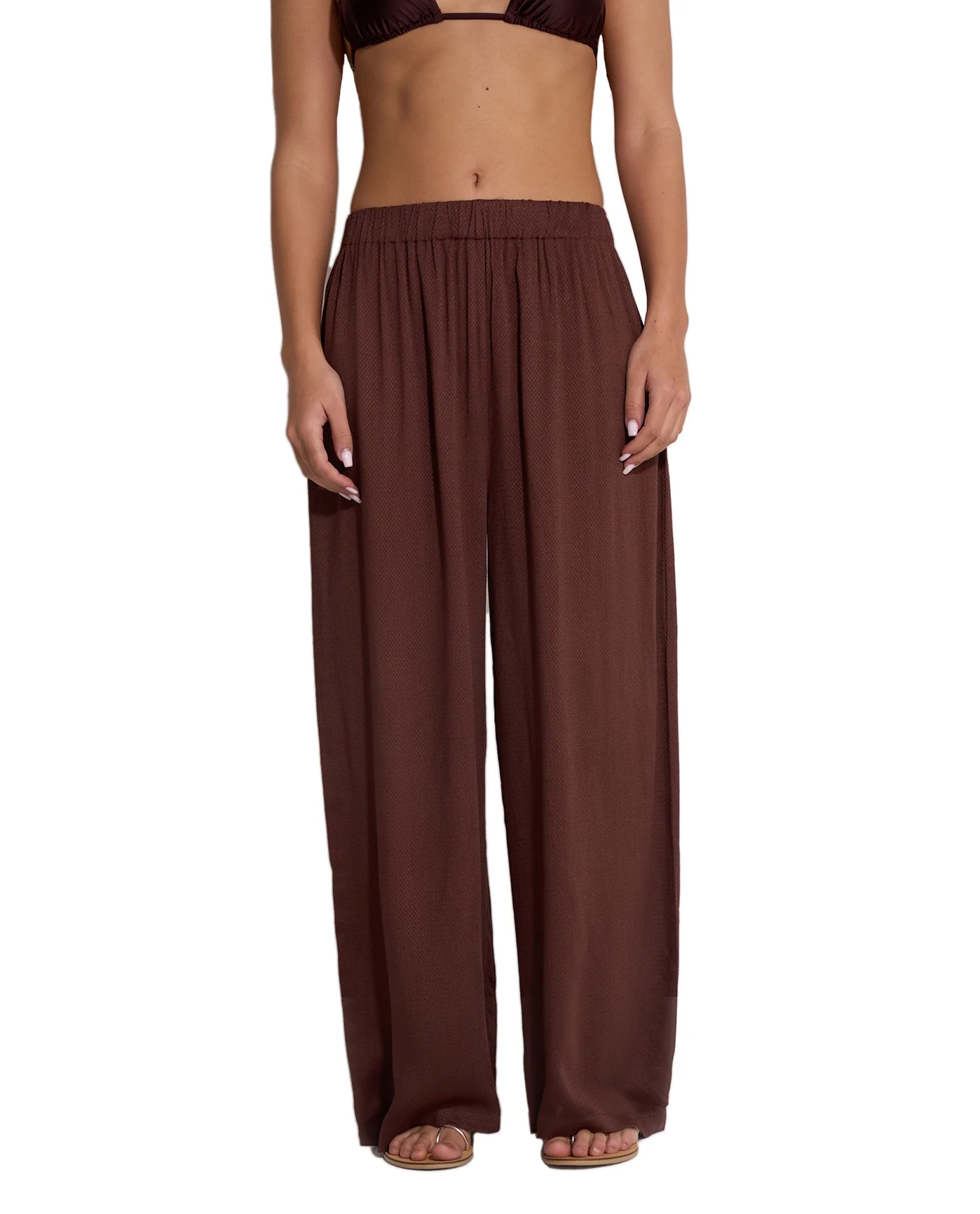 Satin Shore High Waist Beach Pant Cover-Up