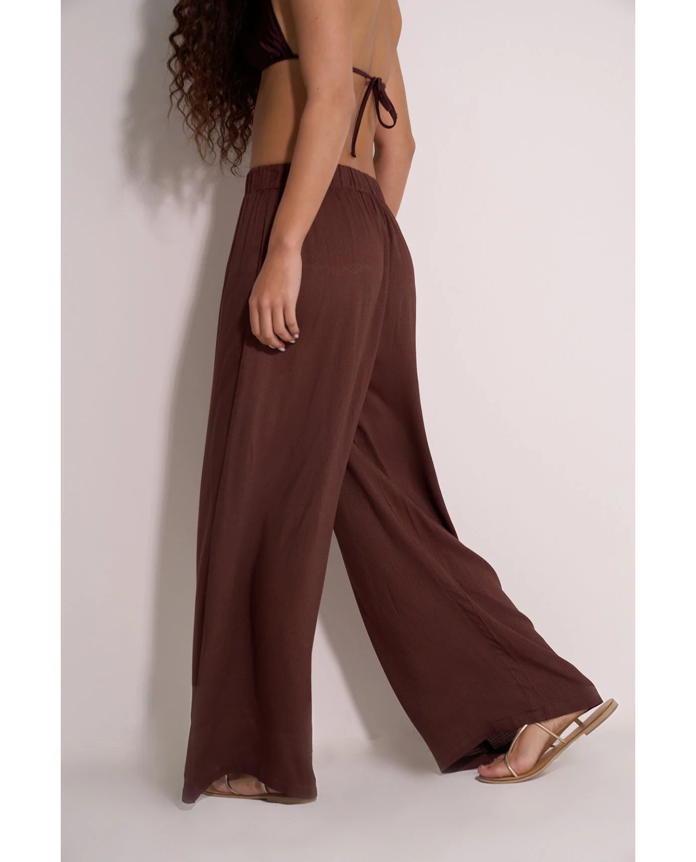 Satin Shore High Waist Beach Pant Cover-Up - Image 3