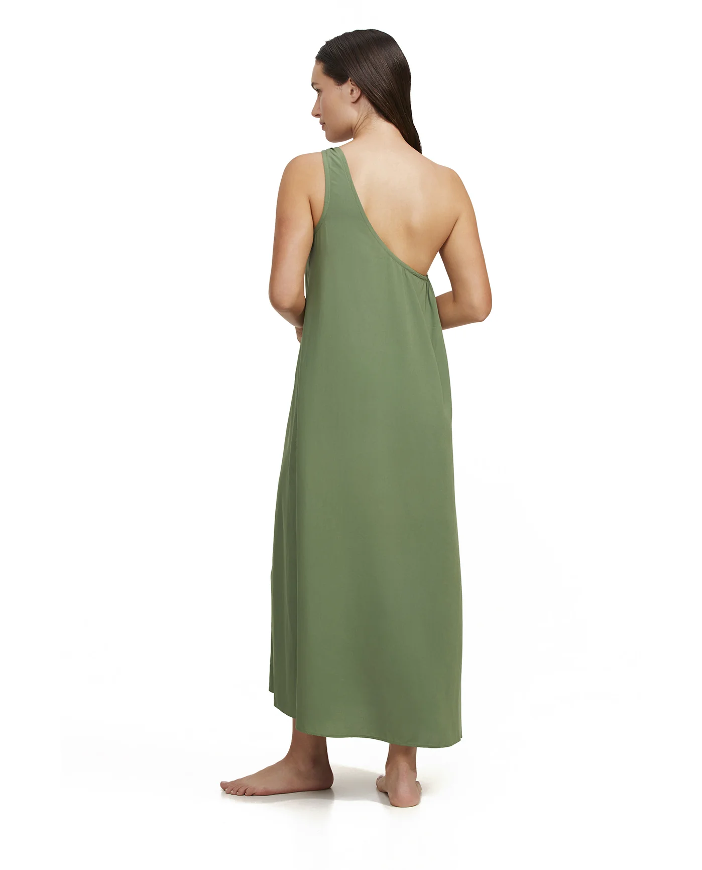 One Shoulder Sarong Style Maxi Dress Cover Up - Image 2