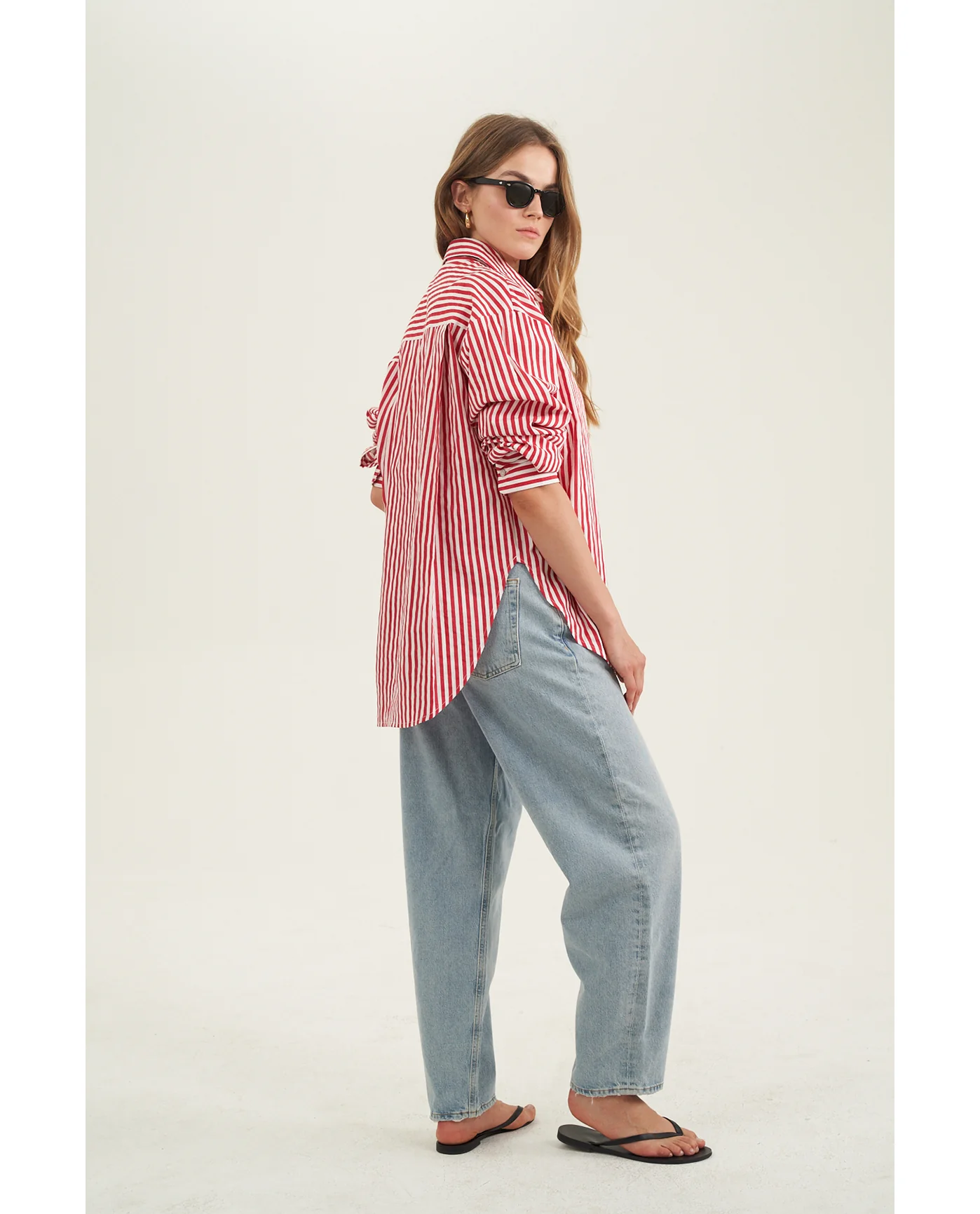 Oversized Cotton Button-Down Shirt - Image 4