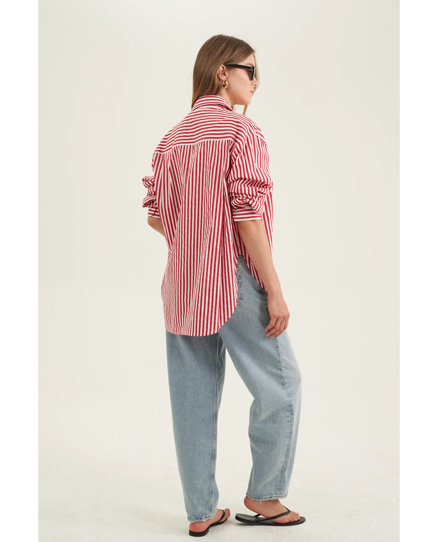 Oversized Cotton Button-Down Shirt - Image 5