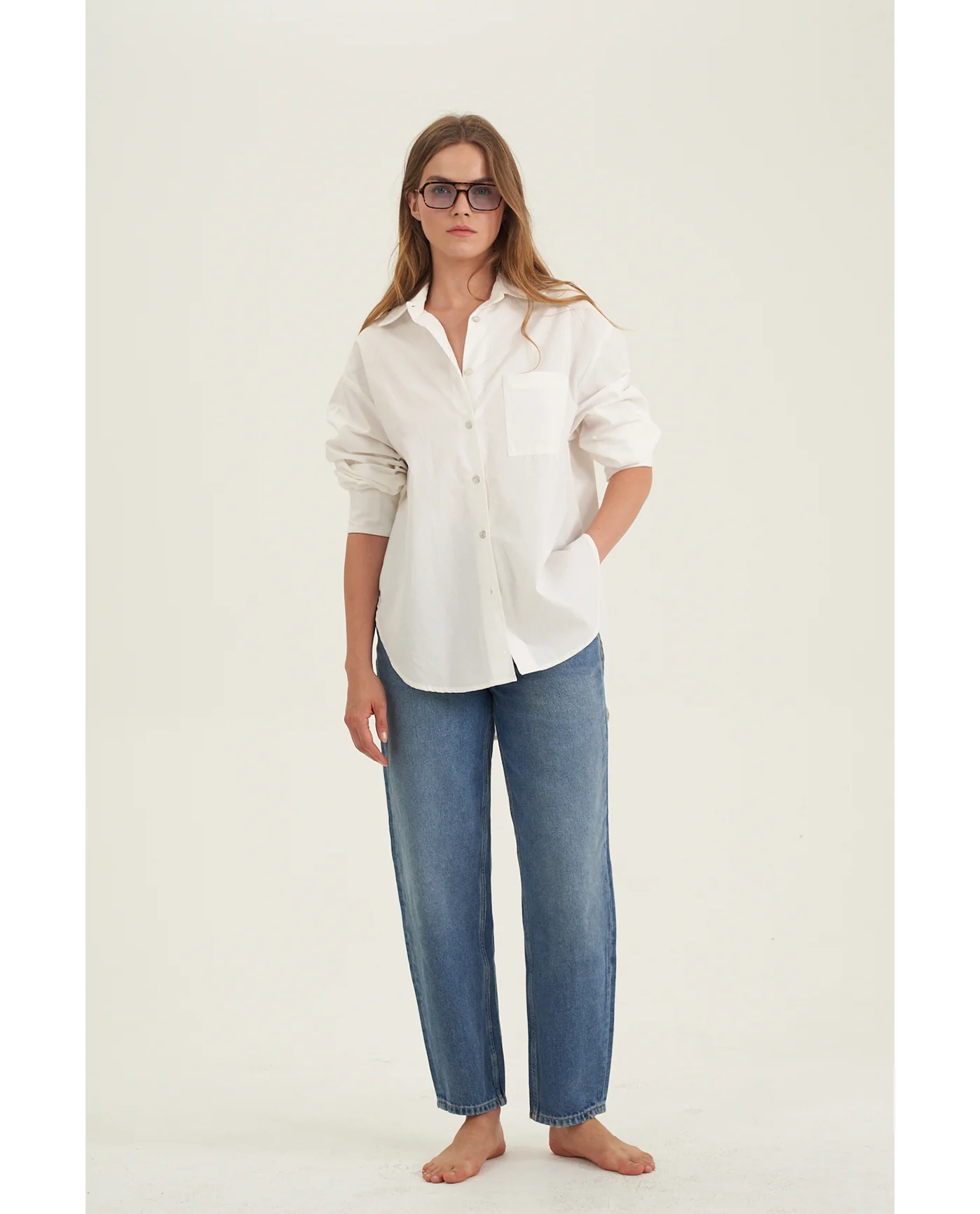 Oversized Cotton Button-Down Shirt - Image 4