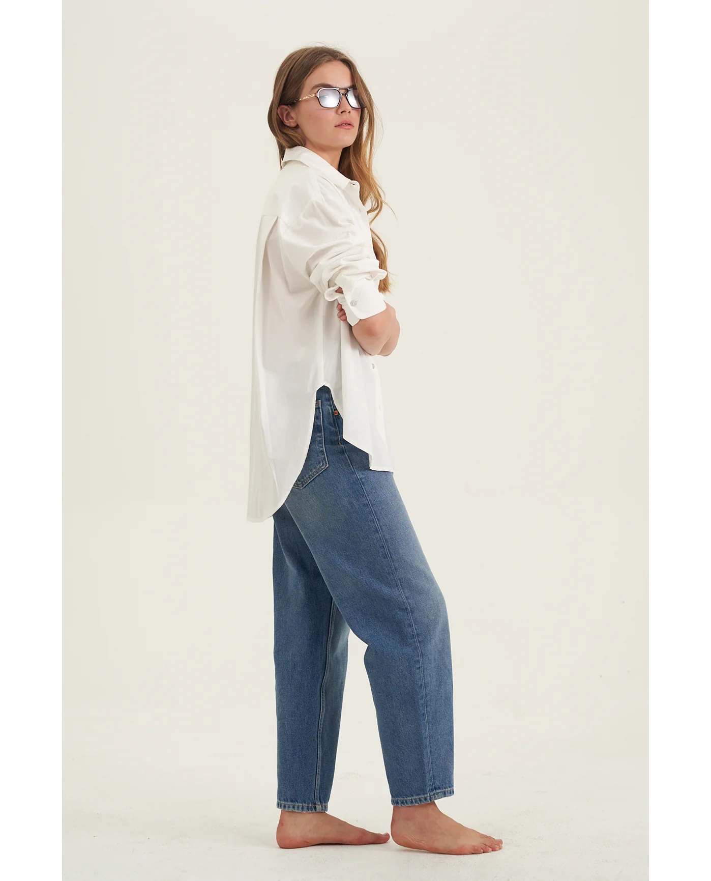 Oversized Cotton Button-Down Shirt - Image 5