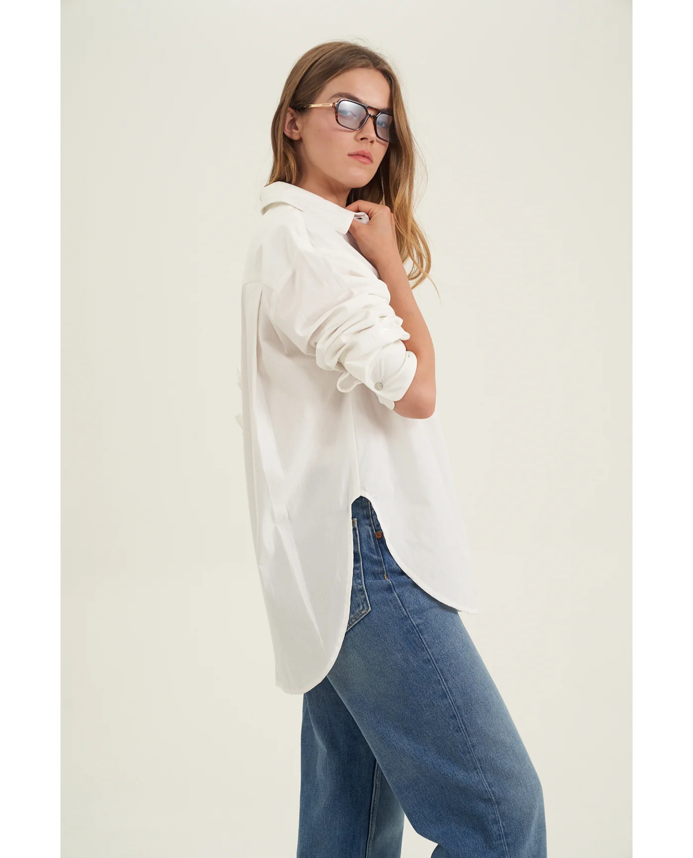 Oversized Cotton Button-Down Shirt - Image 6