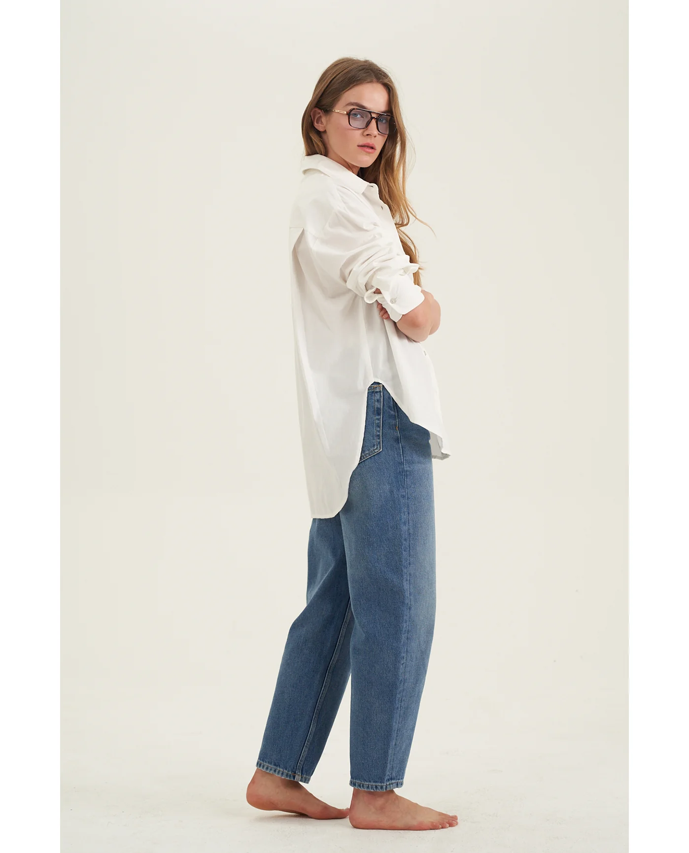 Oversized Cotton Button-Down Shirt - Image 7