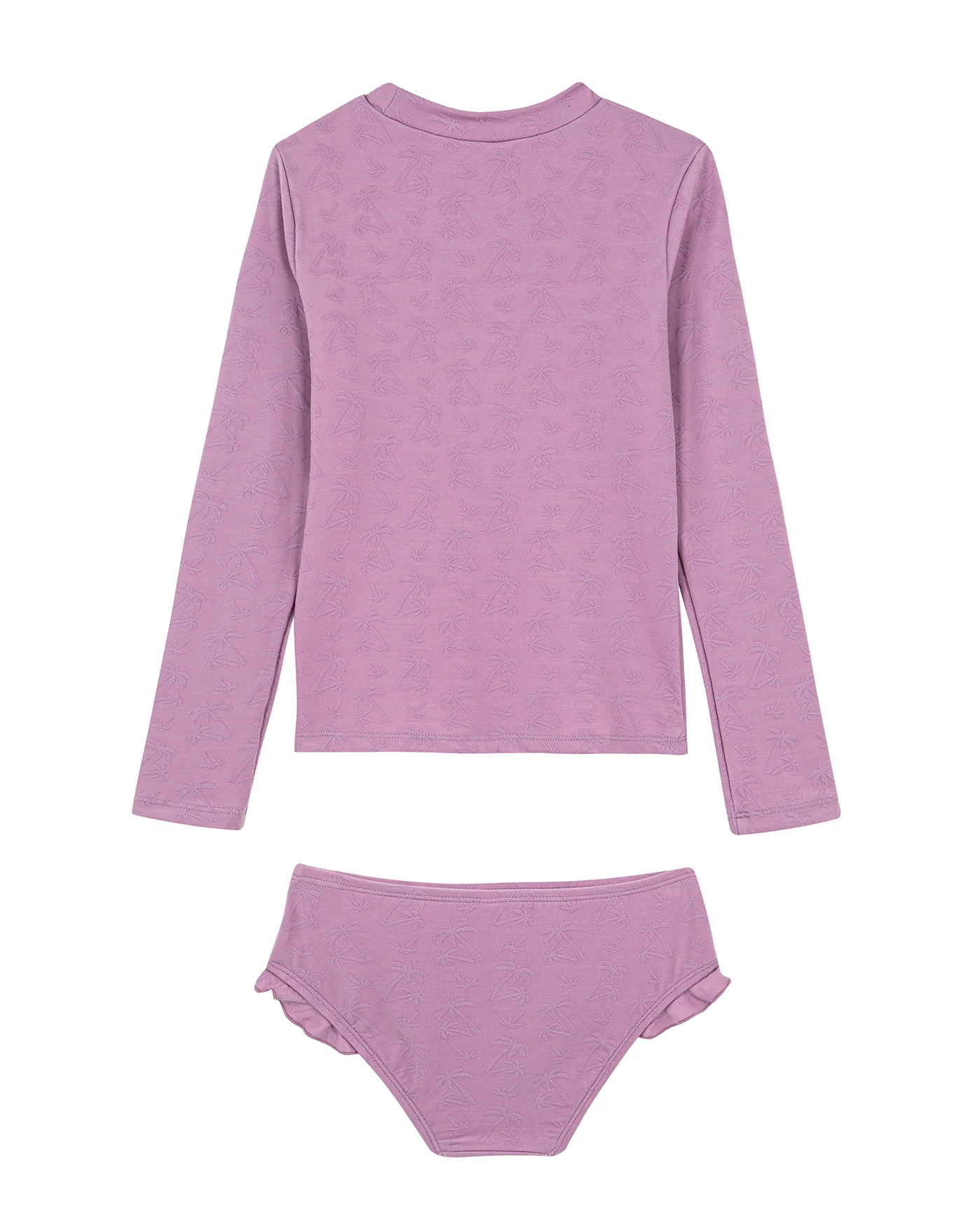 Palm Party Textured Long Sleeve Rash Guard Set - Image 2