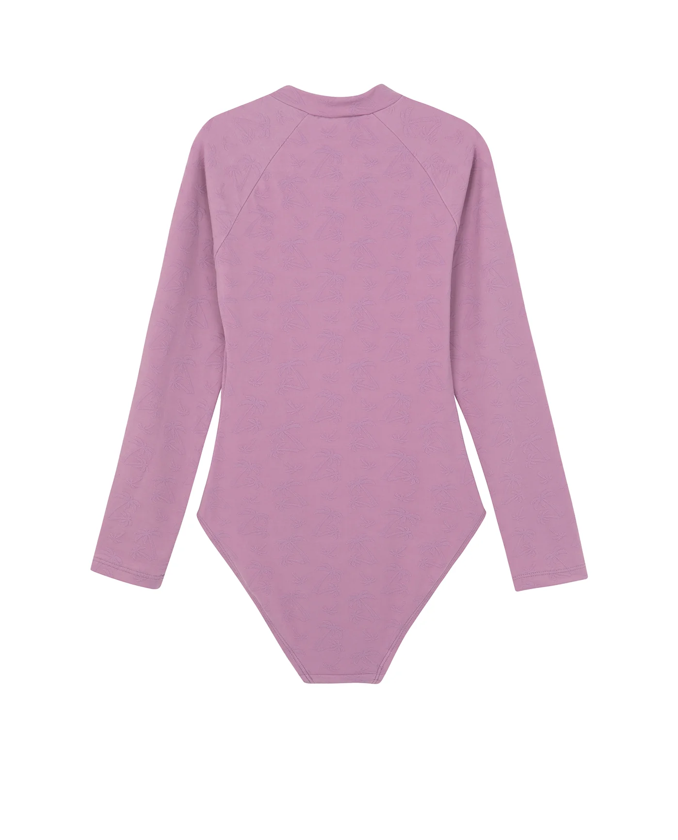 Palm Party Textured Long Sleeve Zip Front One Piece - Image 2