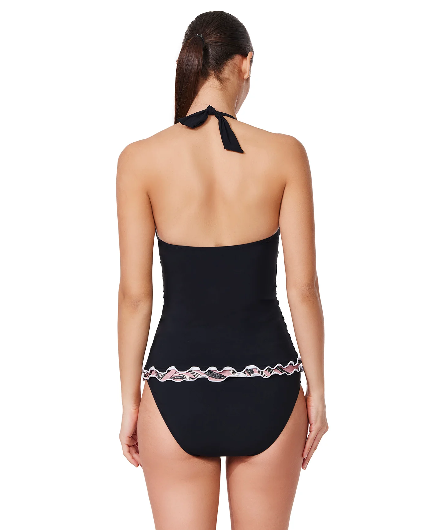 Palmita Halter Tankini Top -Black - Image 6