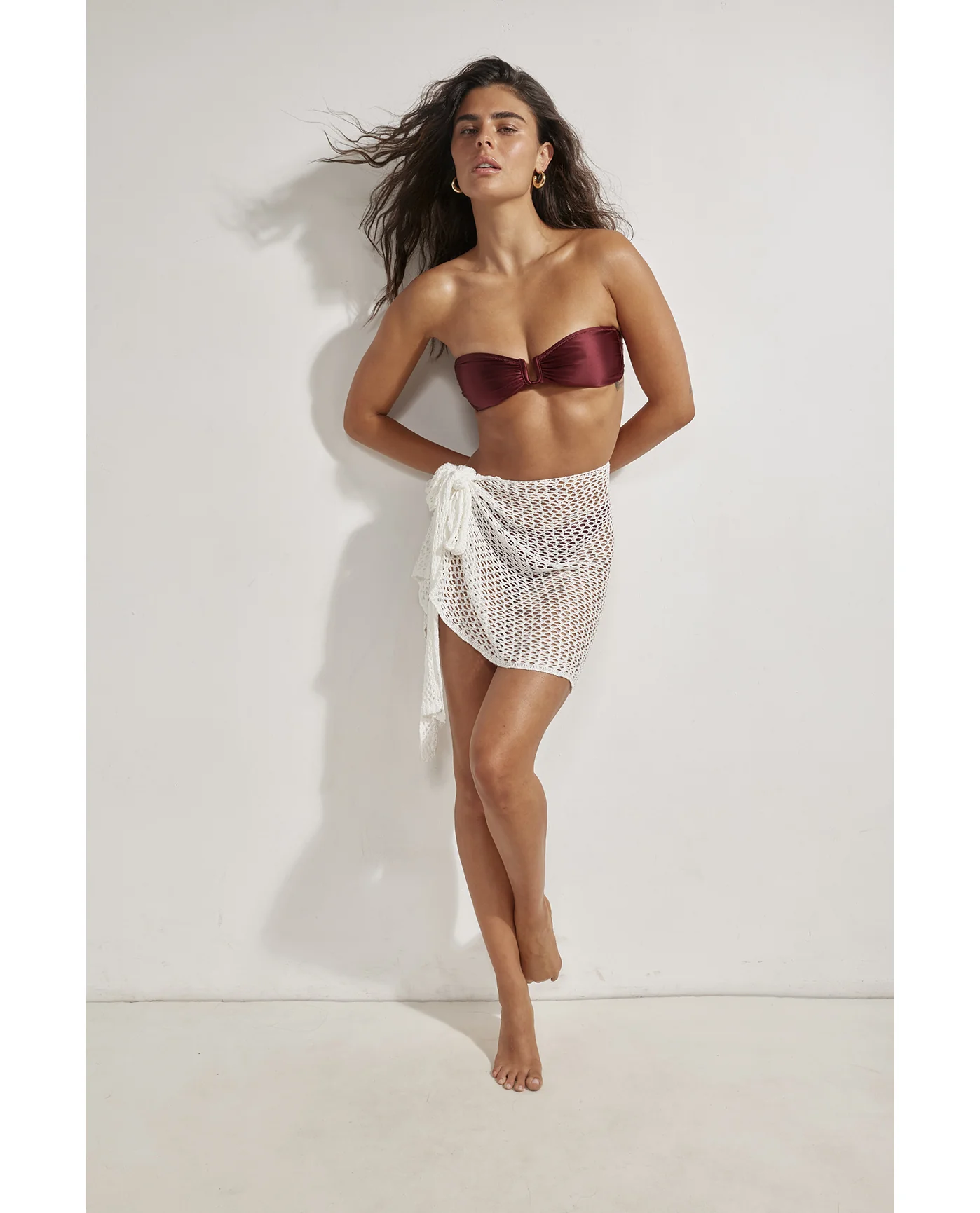 Porto Mini Crochet Pareo Cover-Up-Off-white - Image 3