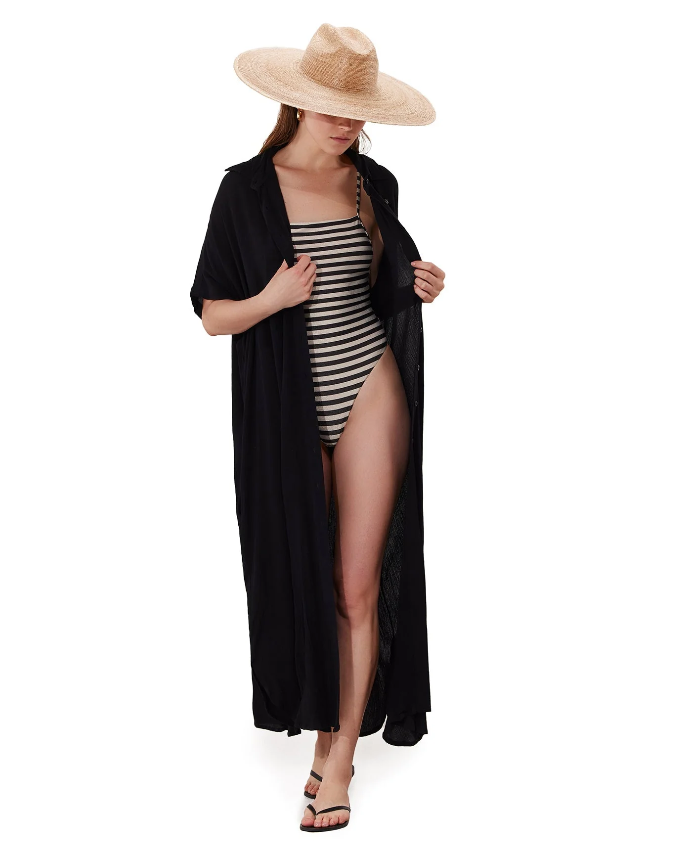 Solena Crêpe Oversized Shirt Dress Cover-Up - Image 4