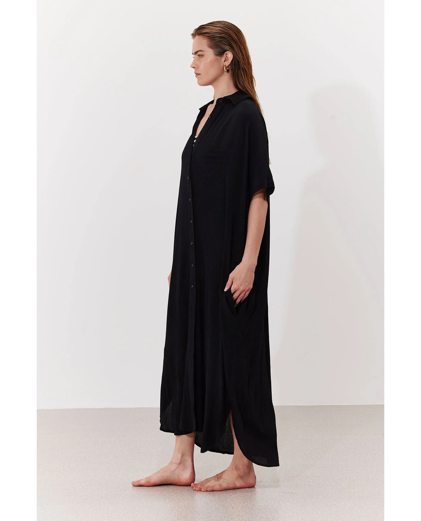Solena Crêpe Oversized Shirt Dress Cover-Up - Image 5