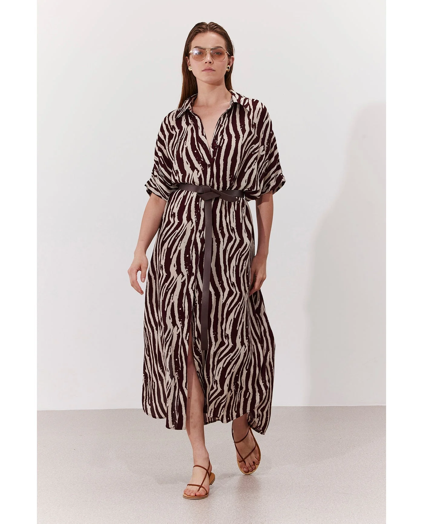 Solena Printed Crêpe Oversized Shirt Dress Cover-Up - Image 6