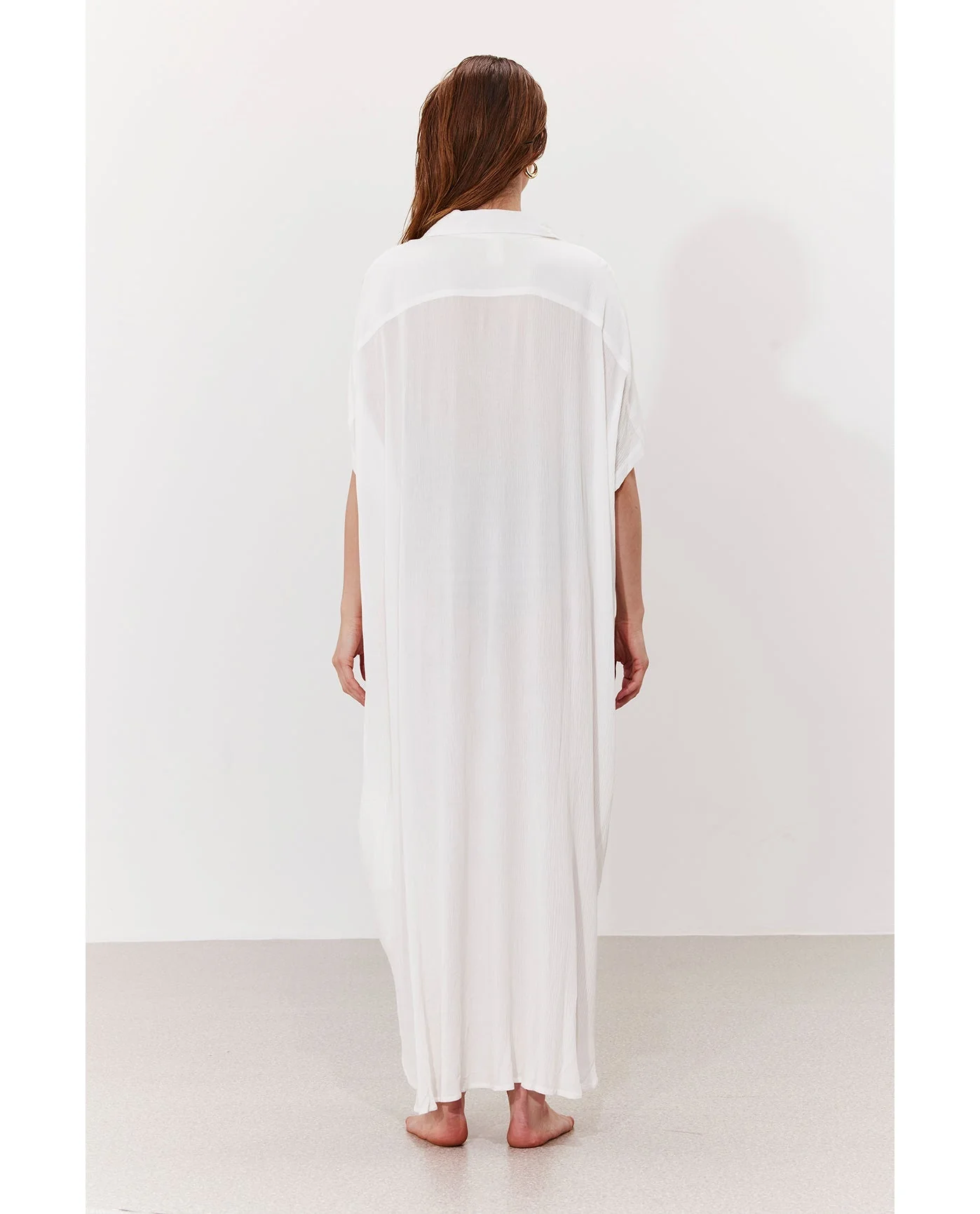 Solena Crêpe Oversized Shirt Dress Cover-Up - Image 5
