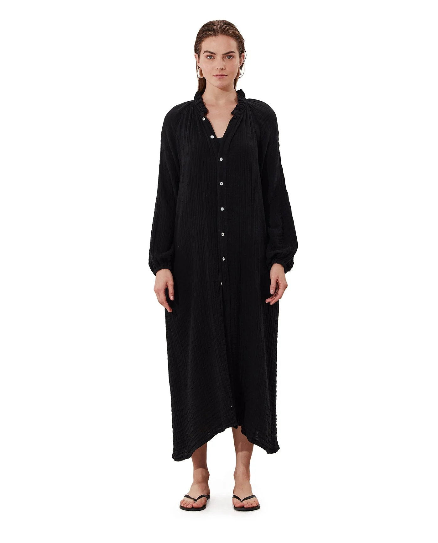 Cloudshore Ruffle Collar Dress Cover-Up - Image 2