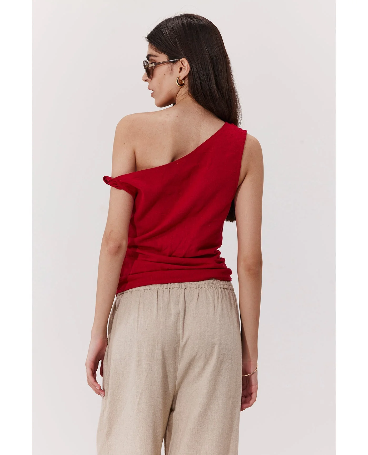 Terra One Shoulder Beach Shirt Cover-Up - Image 2