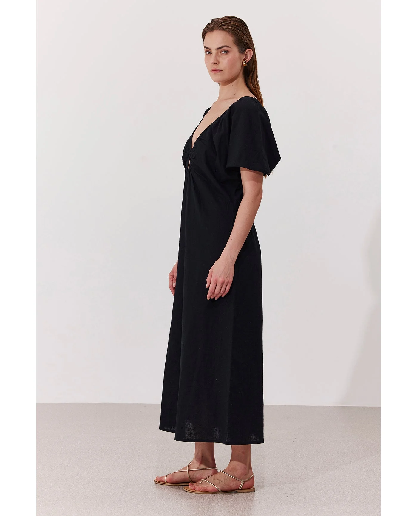 Terra Puff Sleeve Midi Dress Cover-Up - Image 3