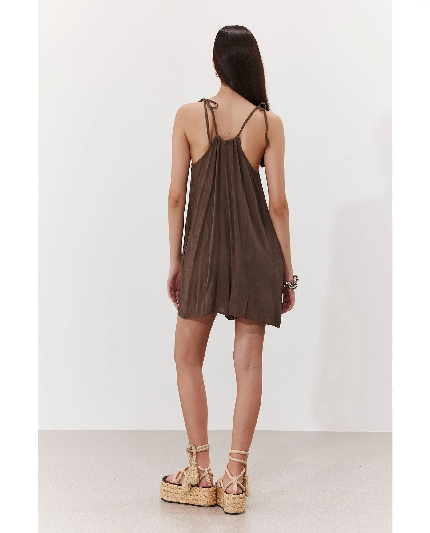 Solena Crêpe High Neck Romper Cover-Up - Image 2