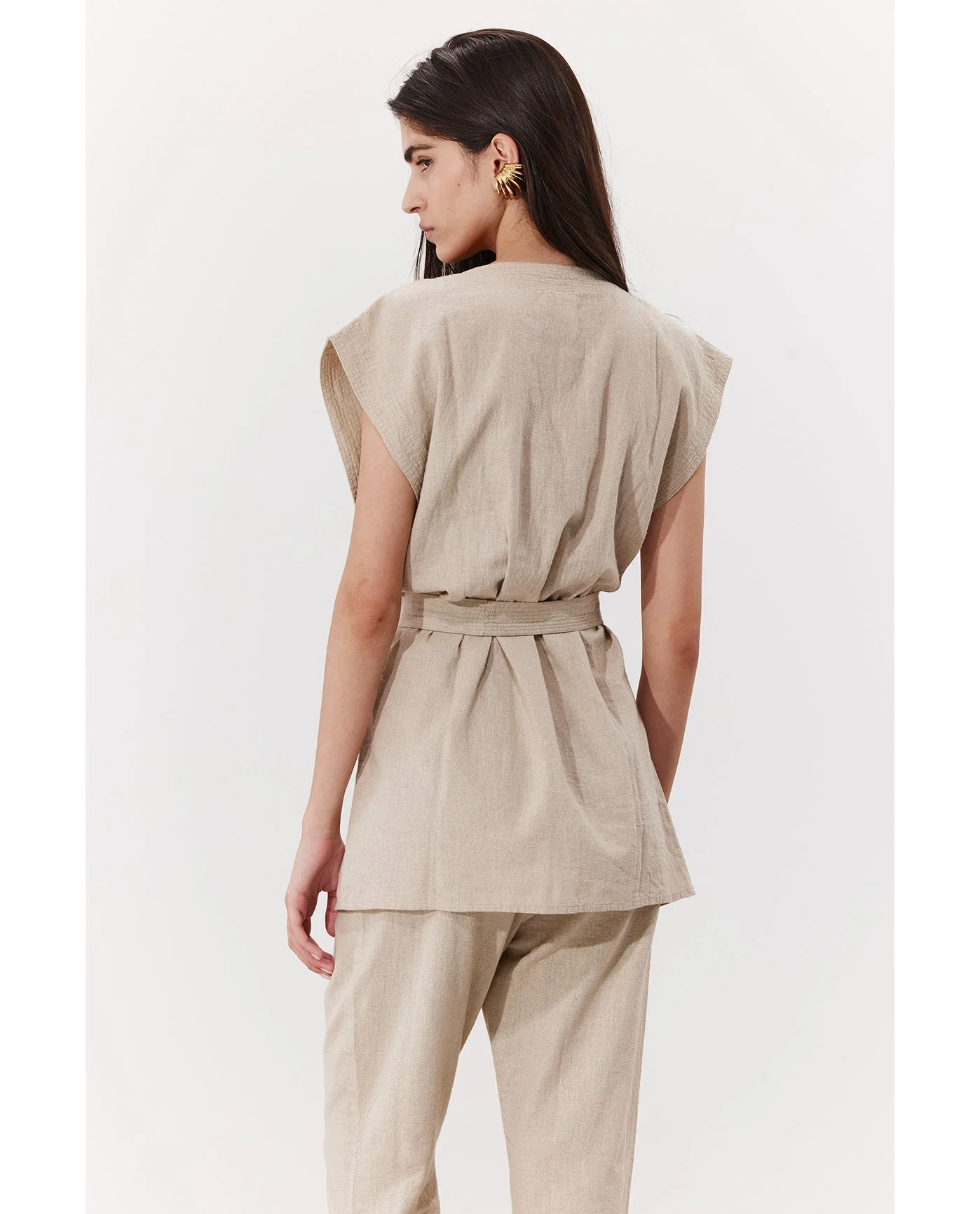 Terra Sleeveless Vest Cover-Up - Image 2