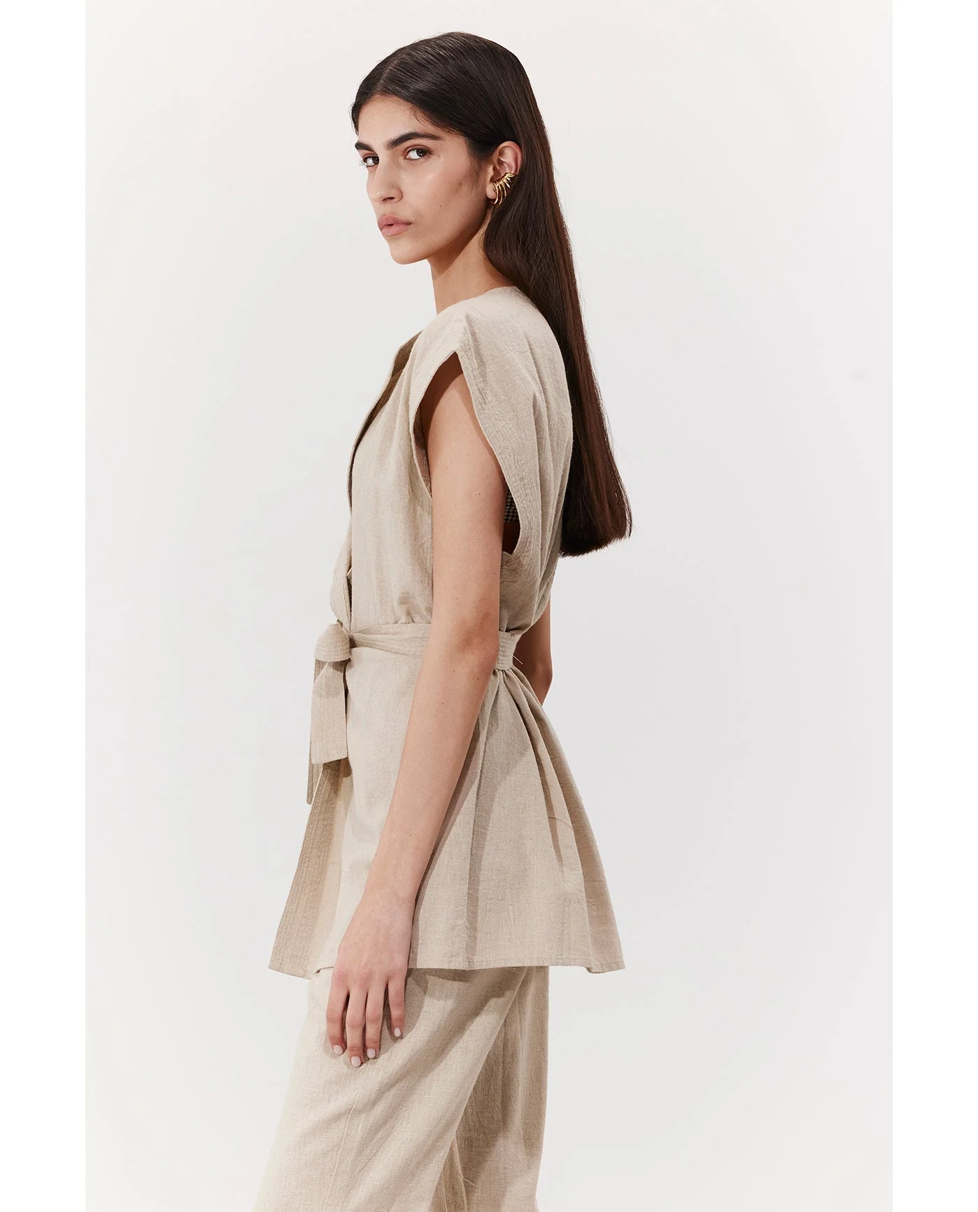Terra Sleeveless Vest Cover-Up - Image 4