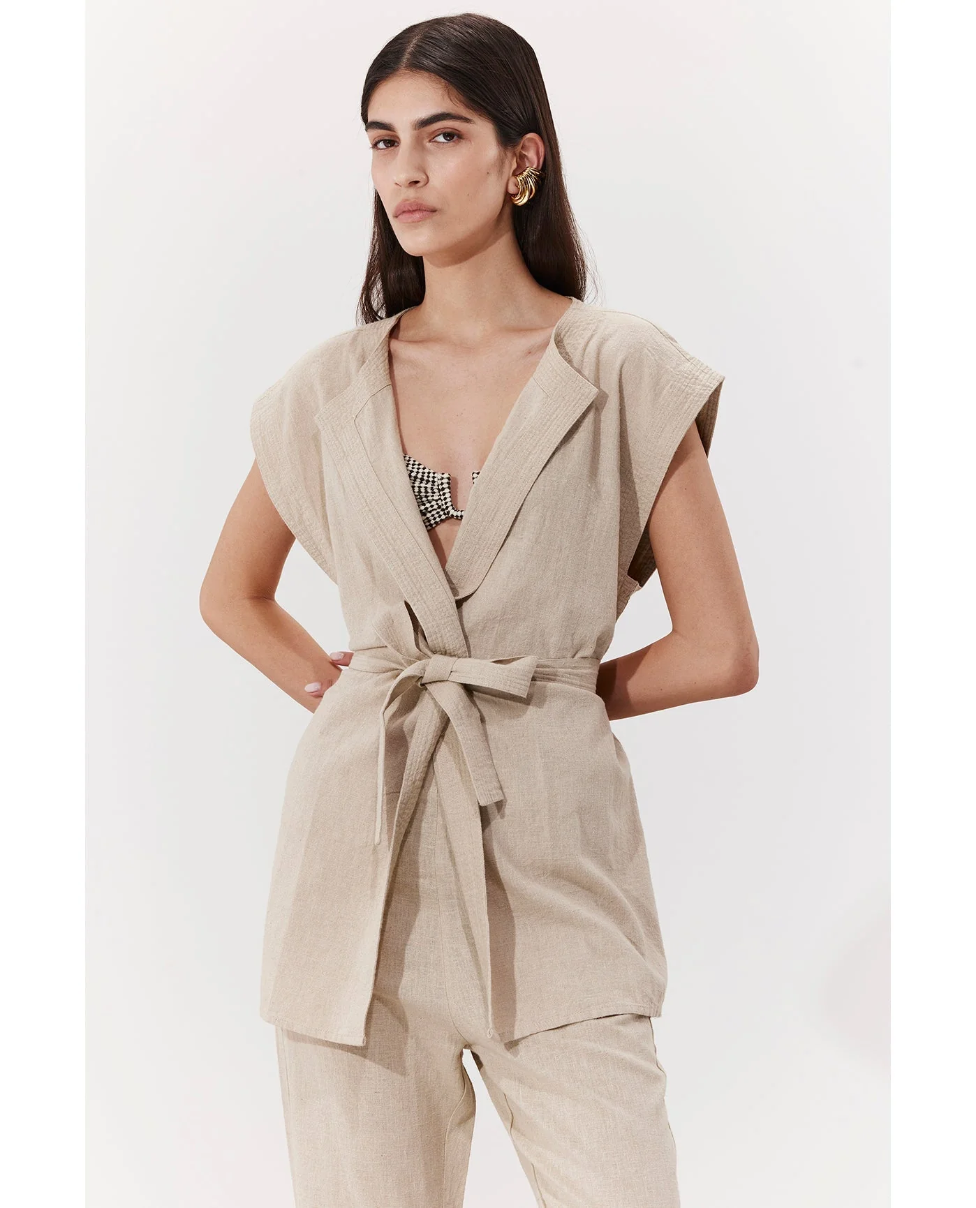 Terra Sleeveless Vest Cover-Up - Image 7