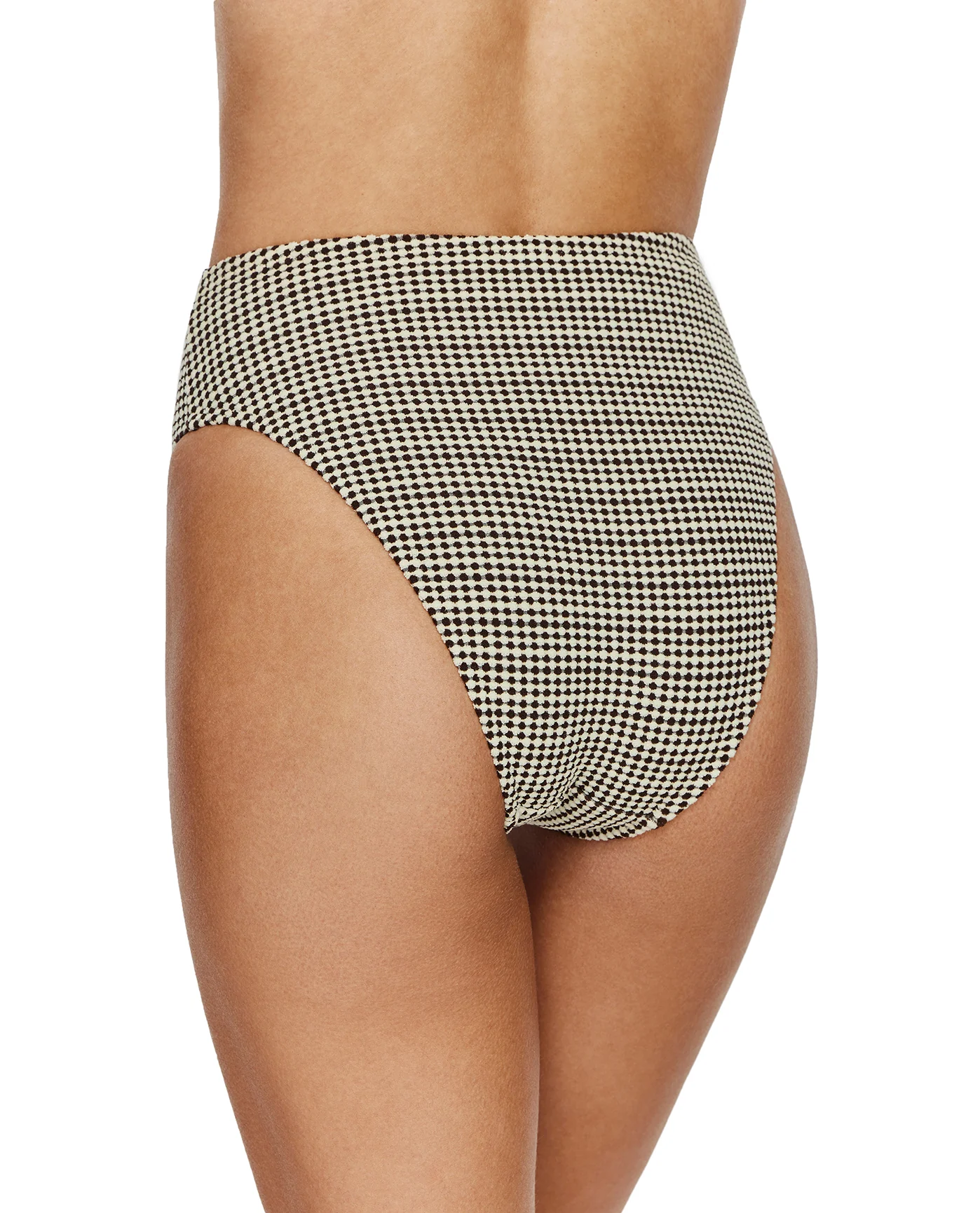 Sandy Beach Textured High Waist Bikini Bottom-Multi/brn - Image 2