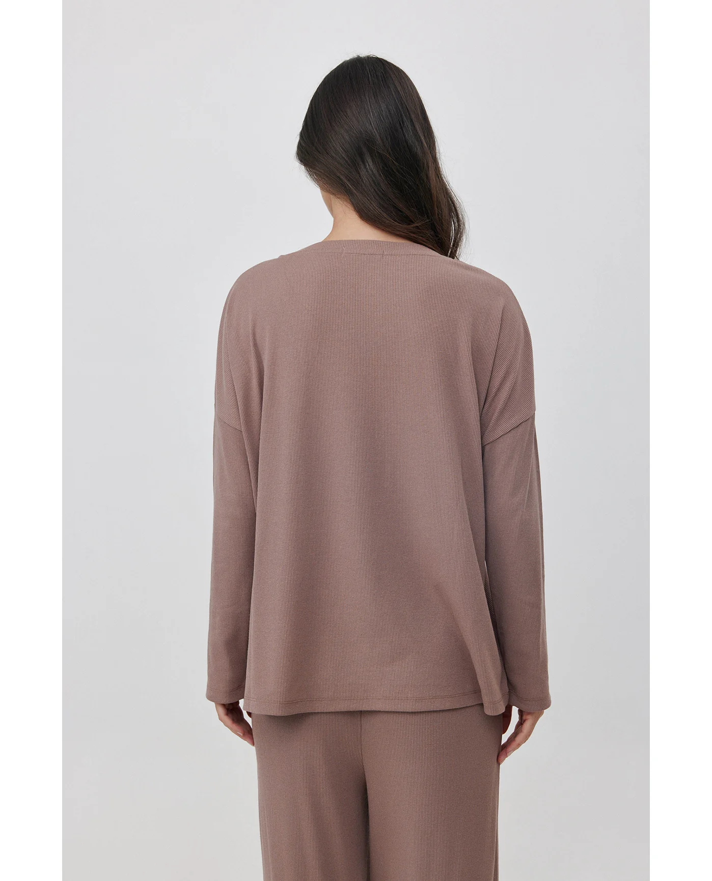 Sandy Days Loungewear Top -Coffee - Image 2