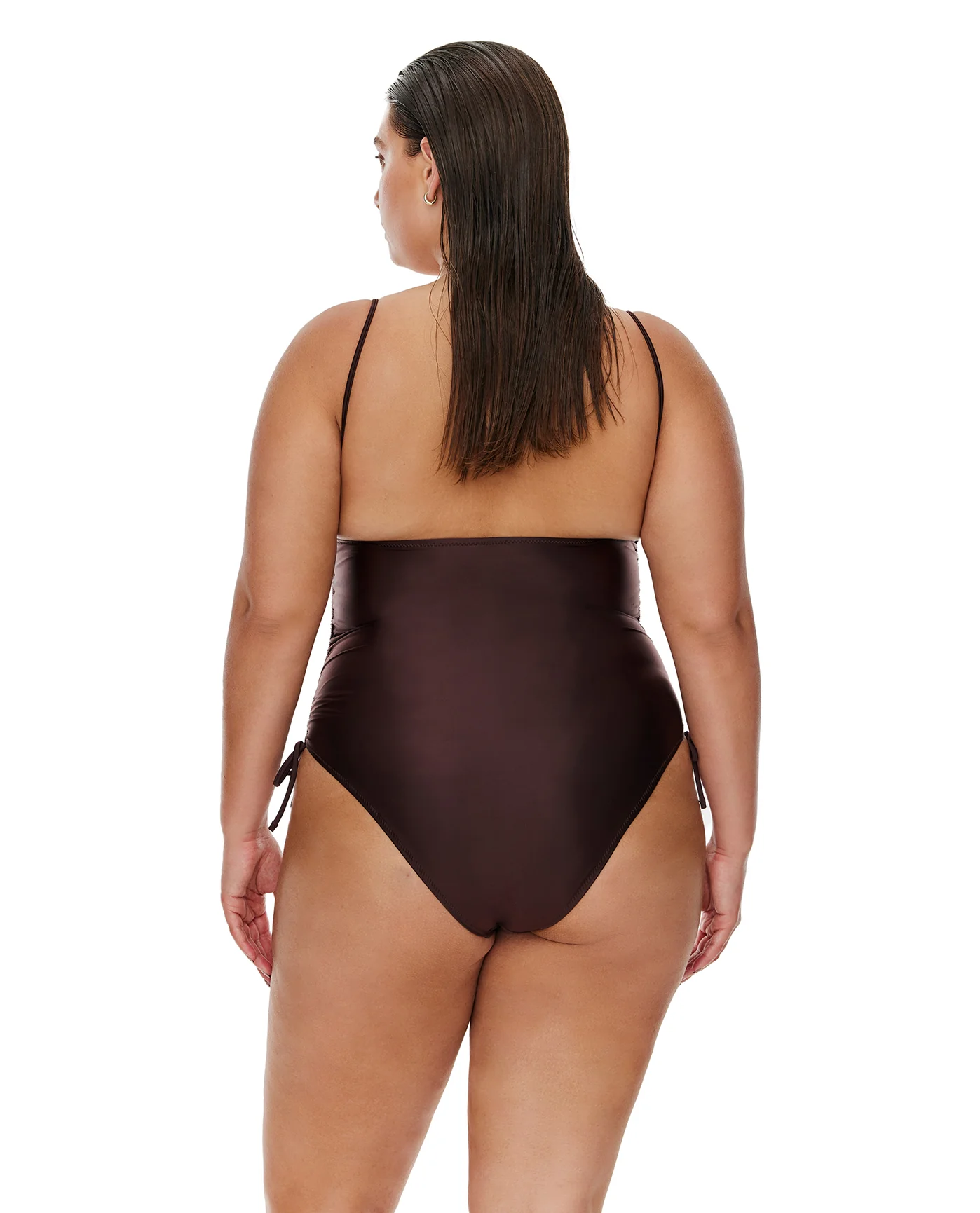 Satin Touch Adjustable One Piece-Brown - Image 5