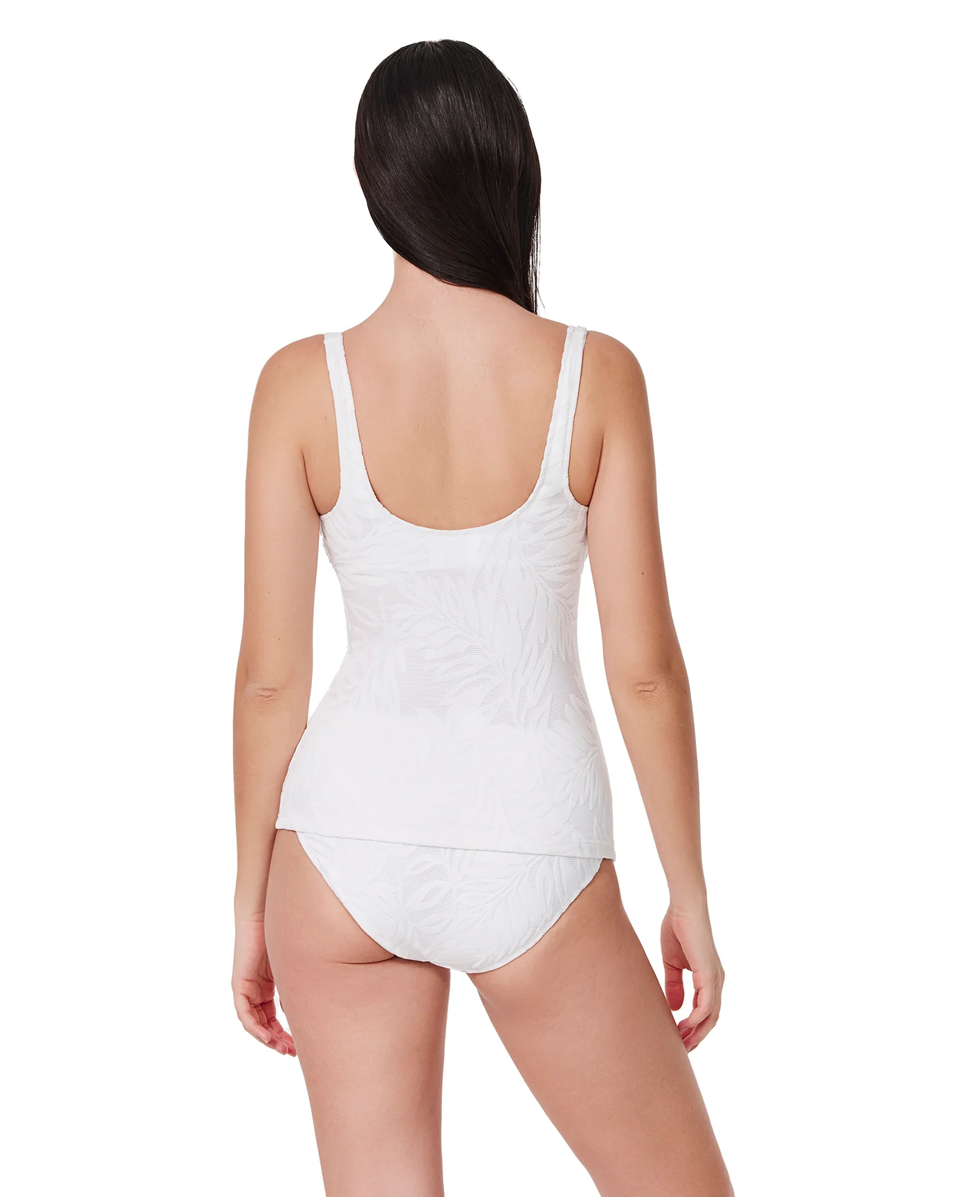 Skyfall Textured V-Neck D-Cup Tankini Top - Image 3