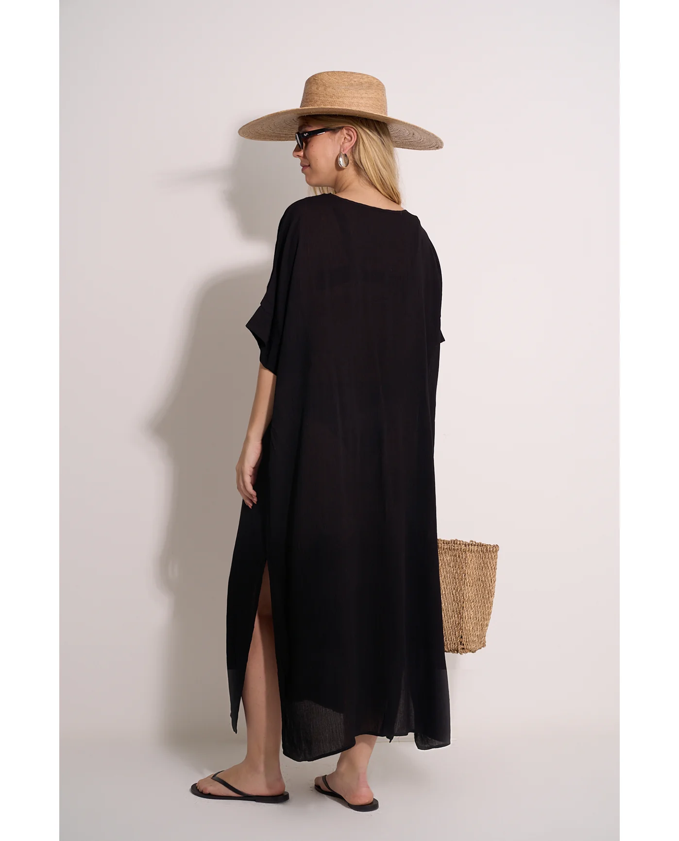 Solid Perfect Long Tunic Cover-Up - Image 3