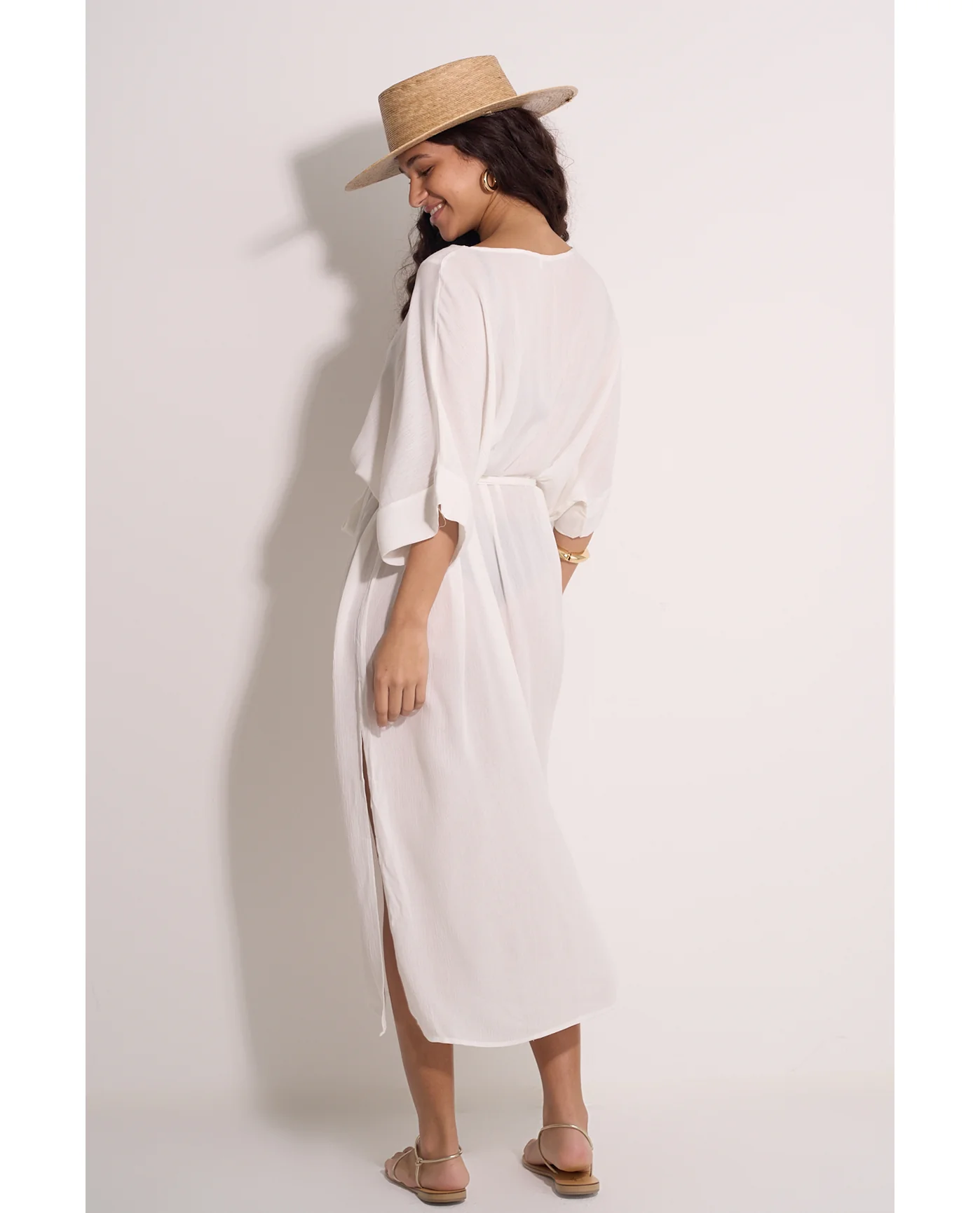Solid Perfect Long Tunic Cover-Up - Image 3