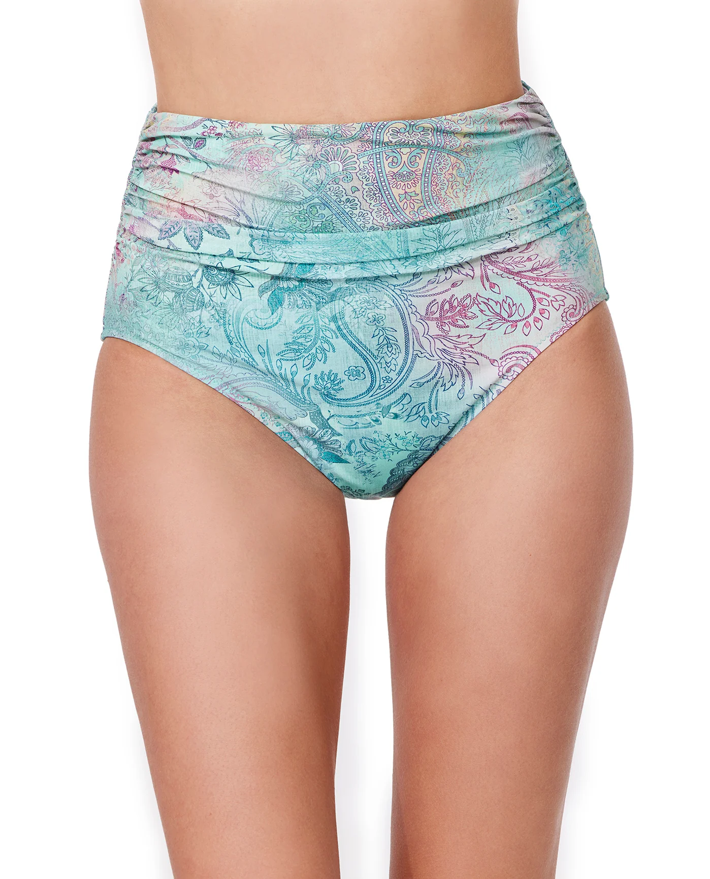 Souk High Waist Swim Bottom-Tur/multi