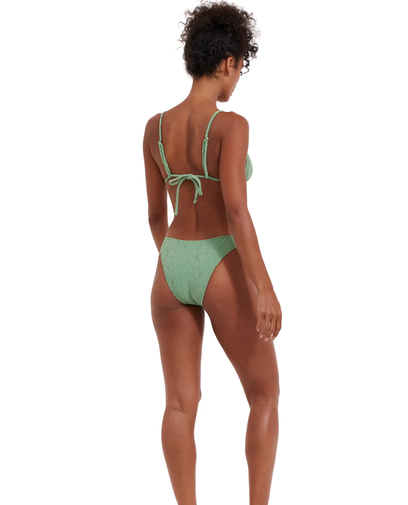 Spring Days Textured Triangle Bikini Top - Image 2