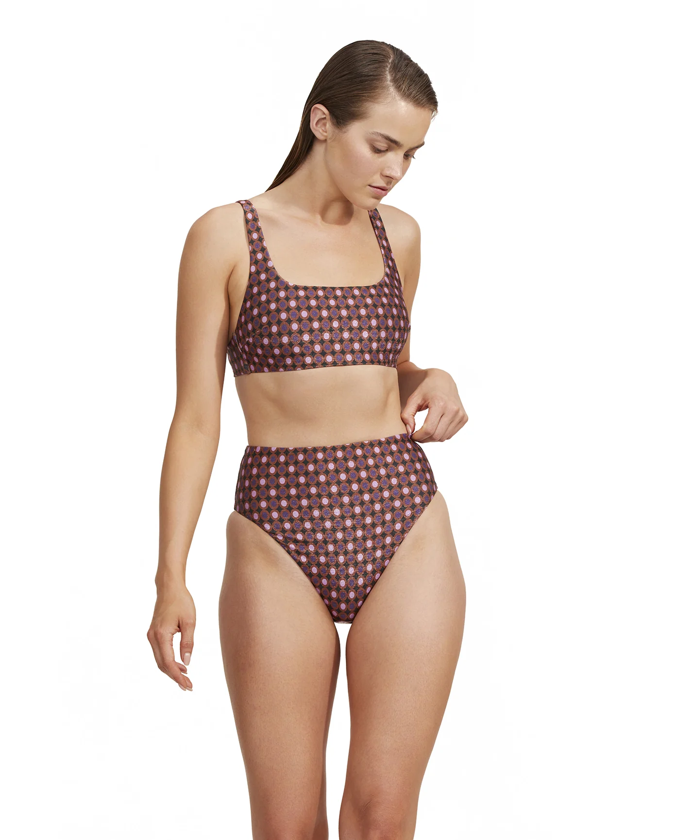 Vintage Charm Square Neck Bikini Top - Image 4