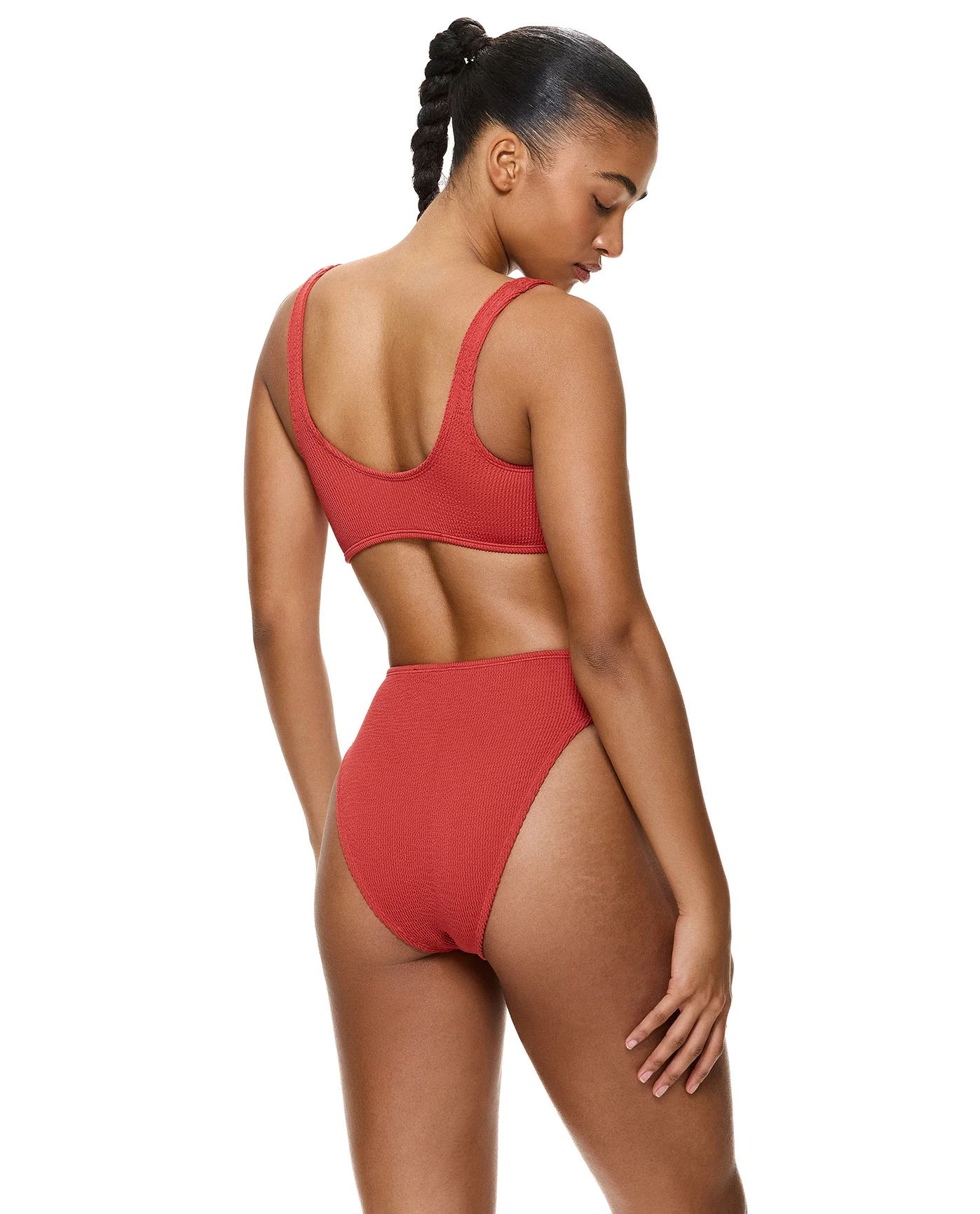 Tubular Square Neck Bikini Top-Paprika - Image 2