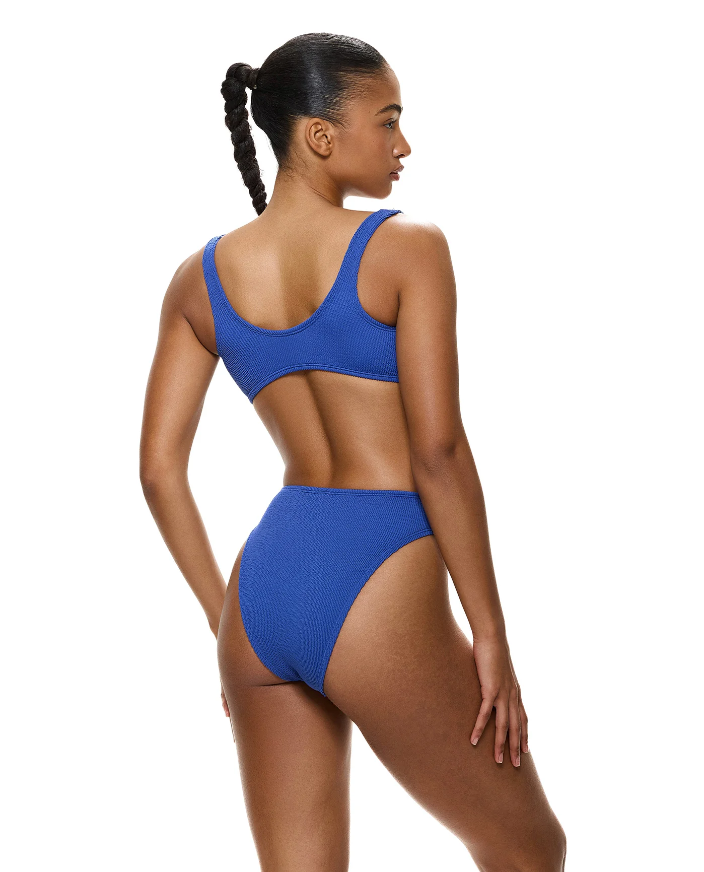 Tubular Square Neck Bikini Top-Royal - Image 2