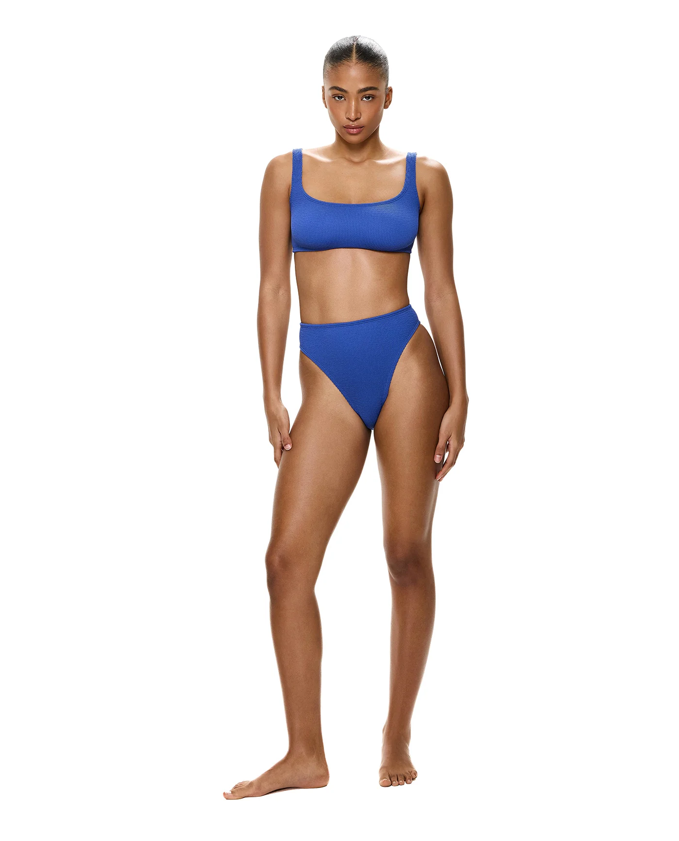 Tubular Square Neck Bikini Top-Royal - Image 4