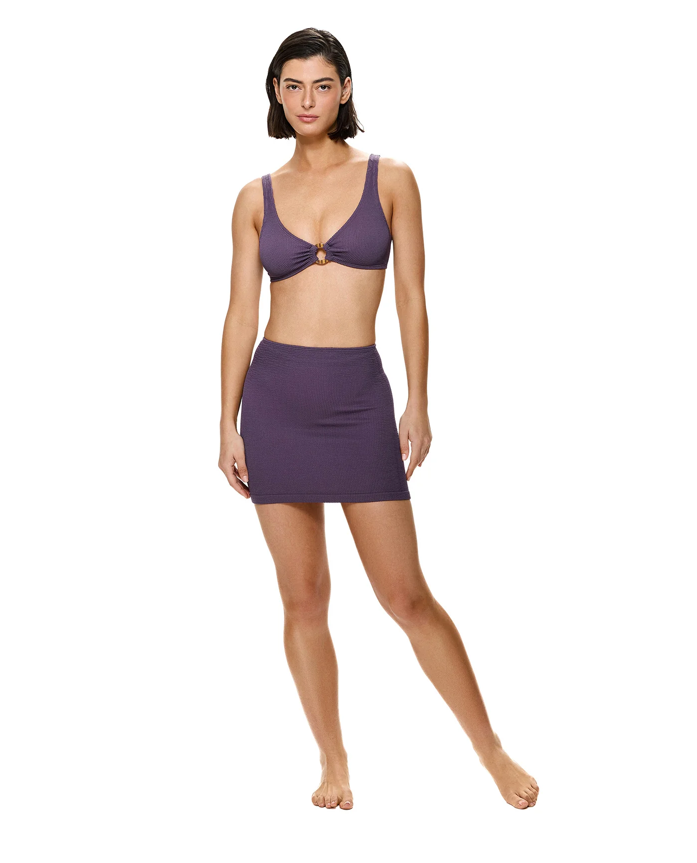 Tubular Swim Skirt/ Tube Top-Aubergine - Image 7