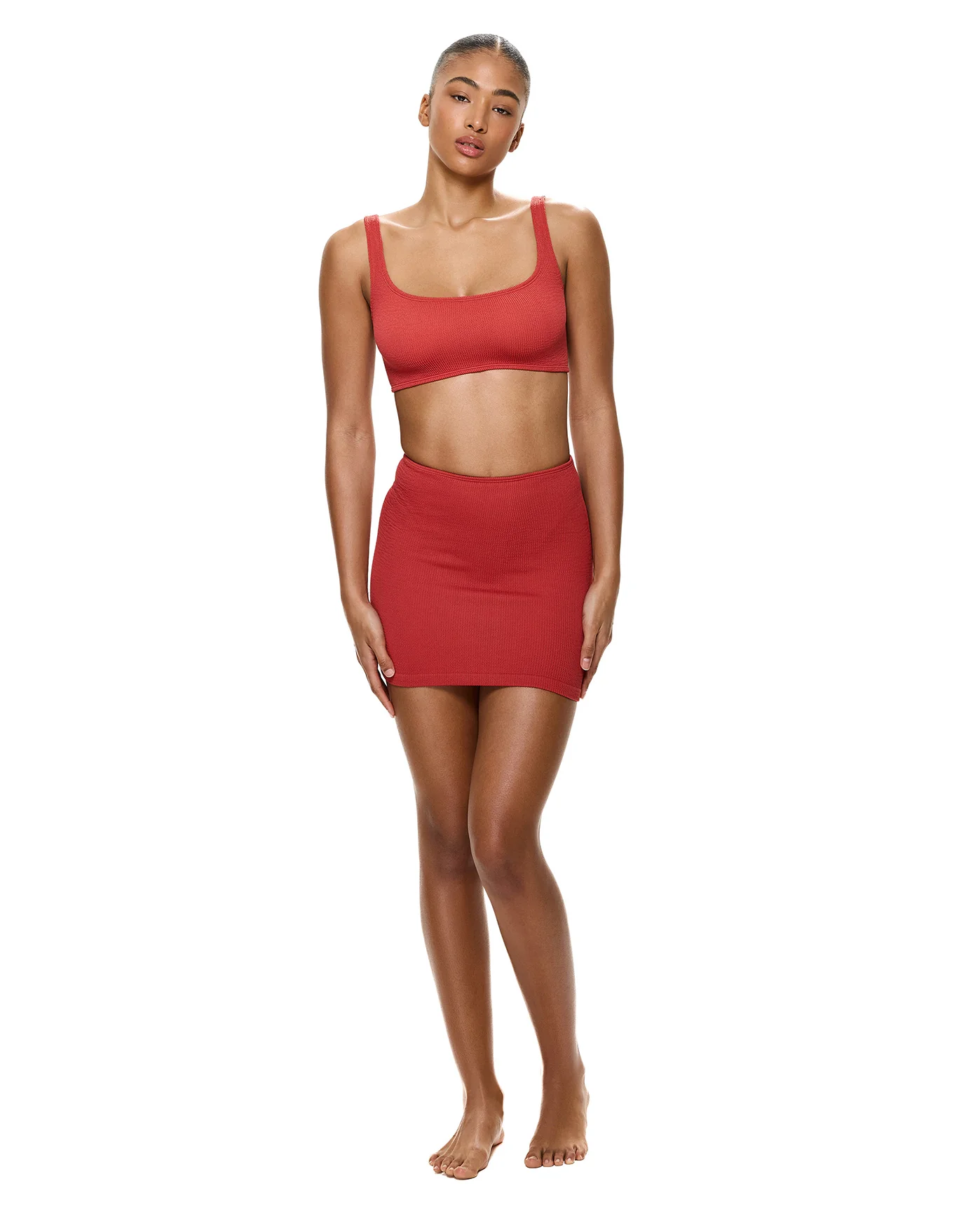 Tubular Swim Skirt/ Tube Top-Paprika - Image 4