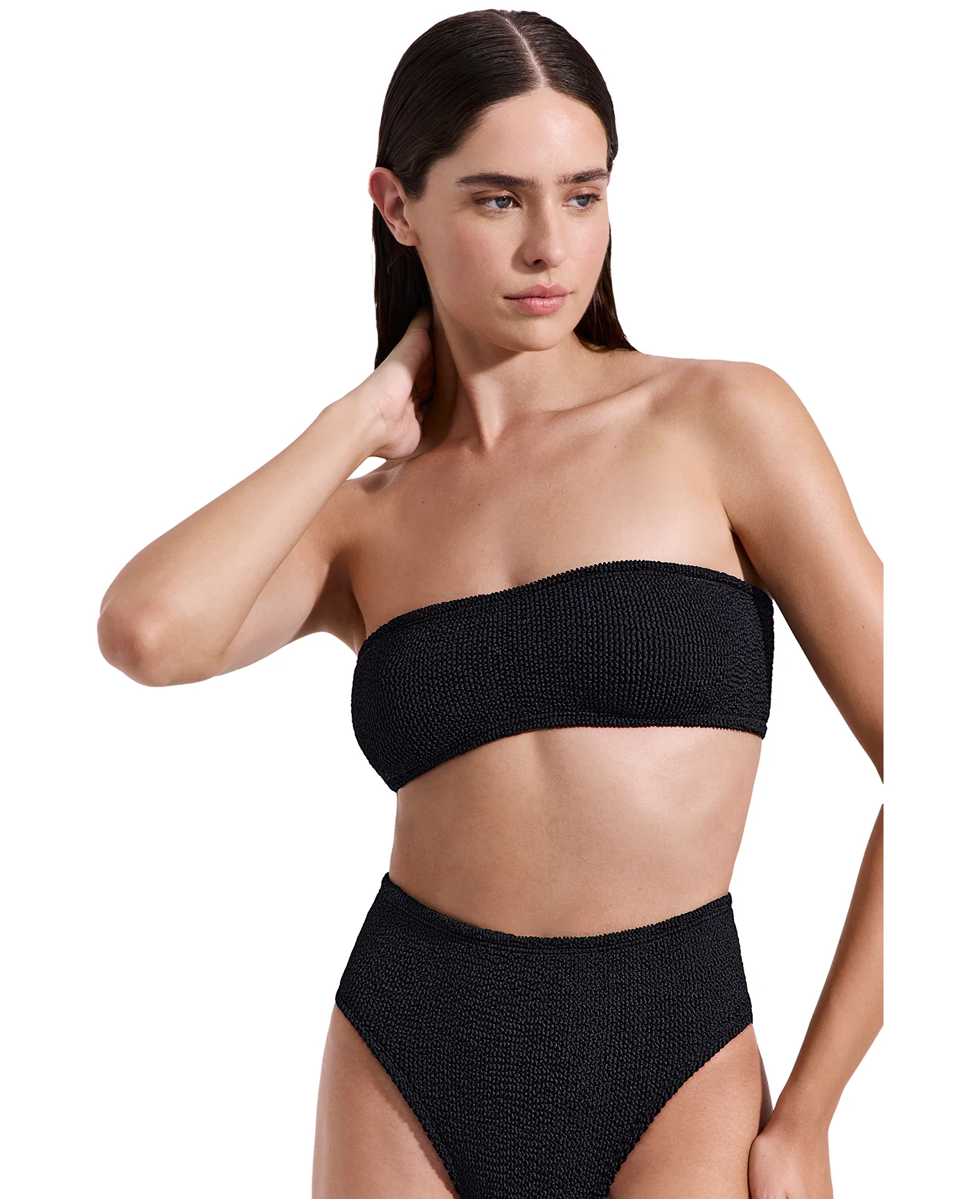 Tulum Bandeau Bikini Top -Black - Image 4