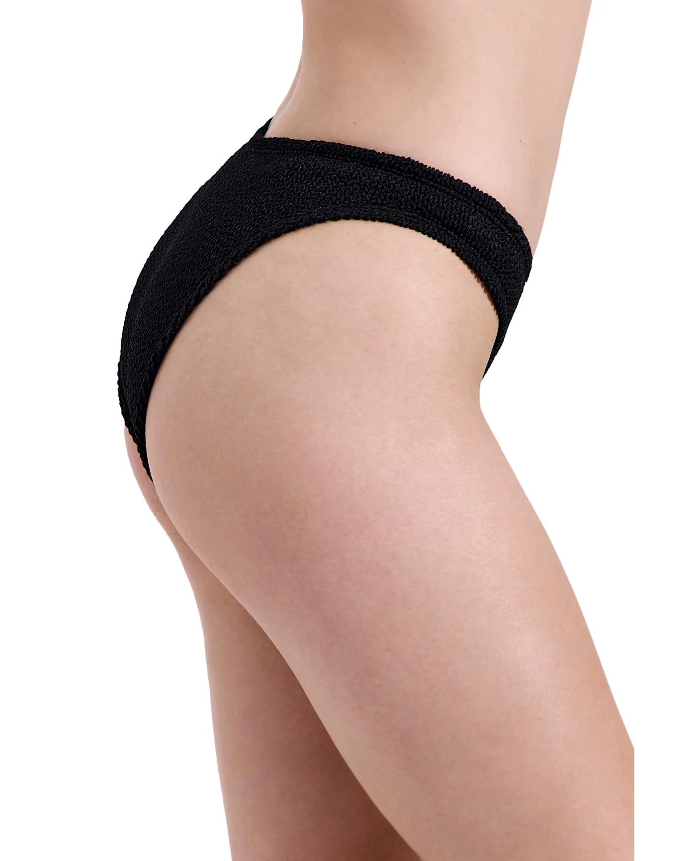Tulum High Leg Low Rise Bikini Bottom-Black - Image 3