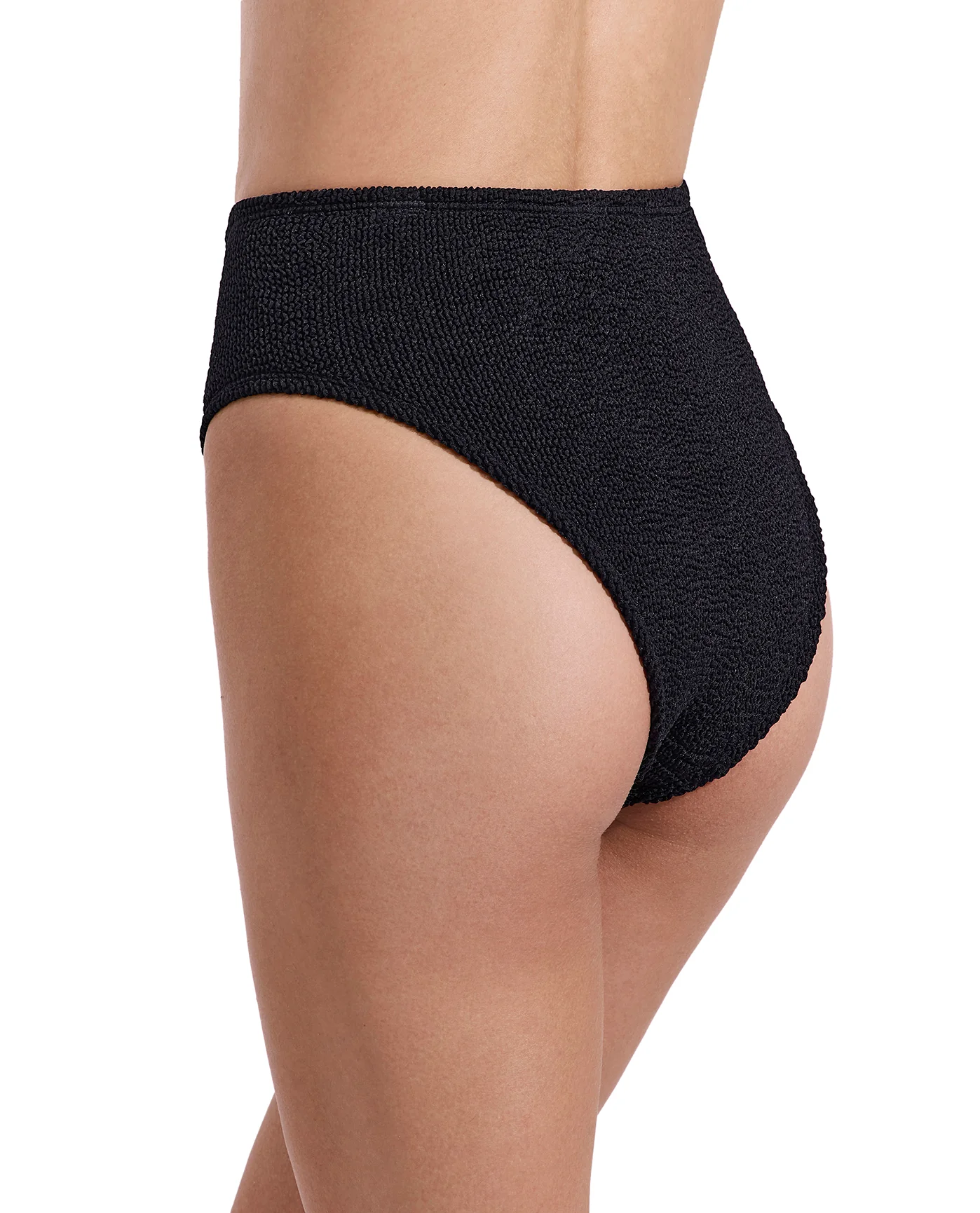 Tulum High Waist Bikini Bottom-Black - Image 2