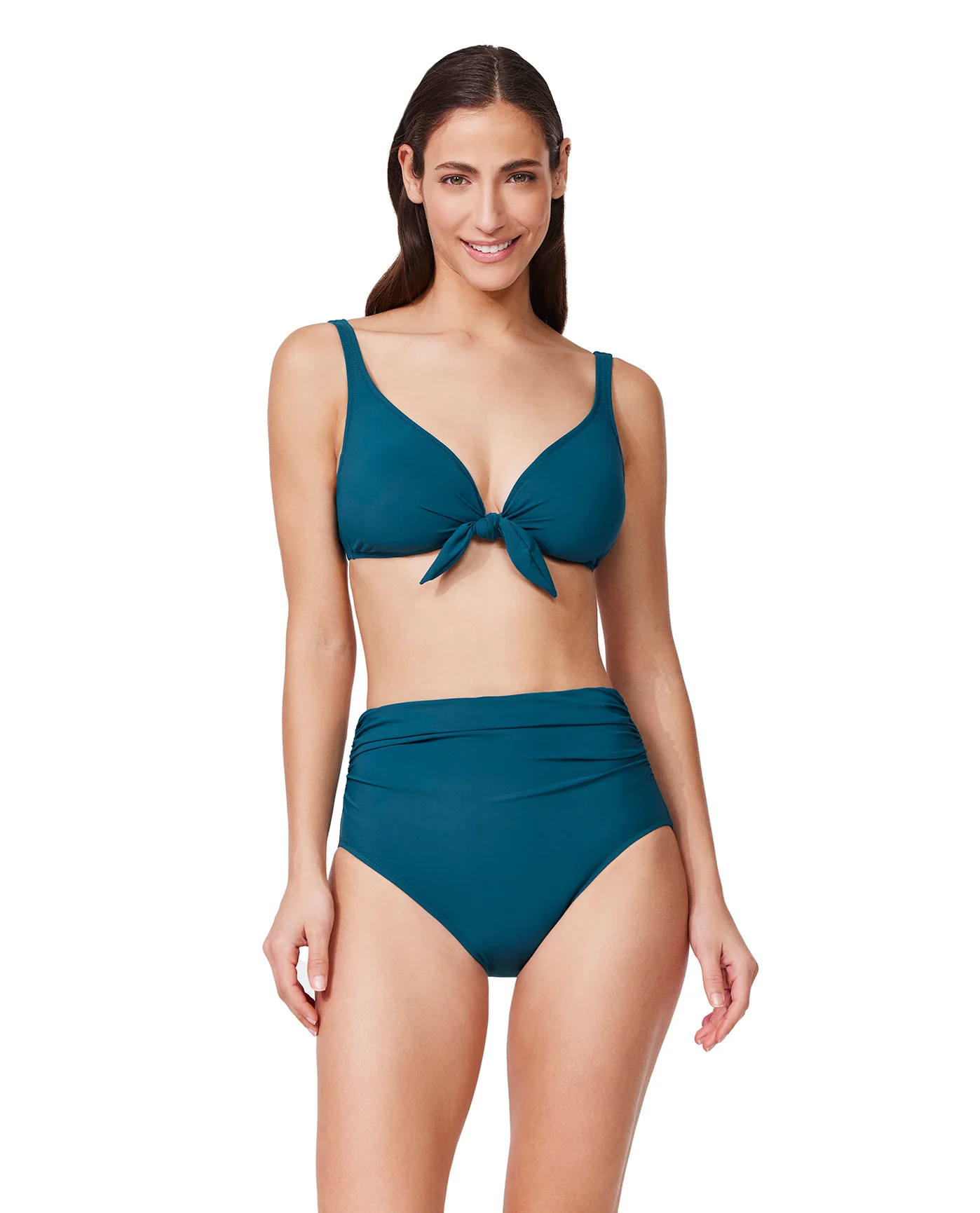 Tutti Frutti Fashion Underwire Bikini Top-Petrol - Image 3